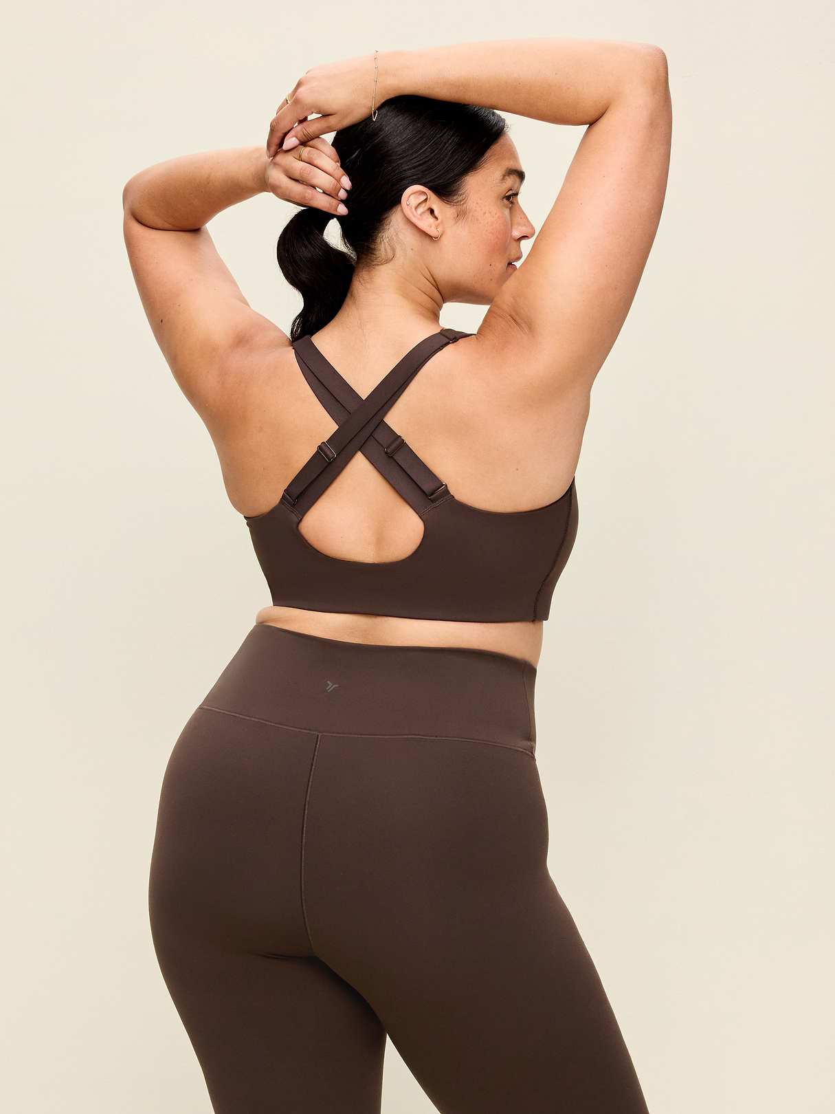 High Support PowerSoft Sports Bra - Black Coffee