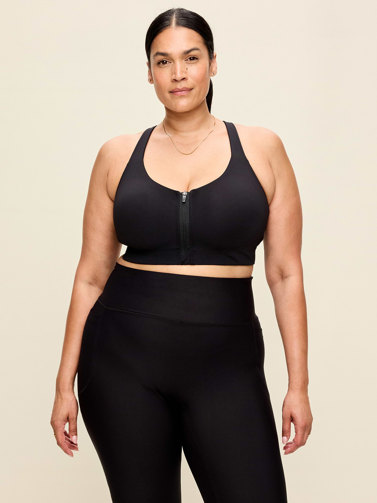 High Support PowerSoft Sports Bra - Black Jack