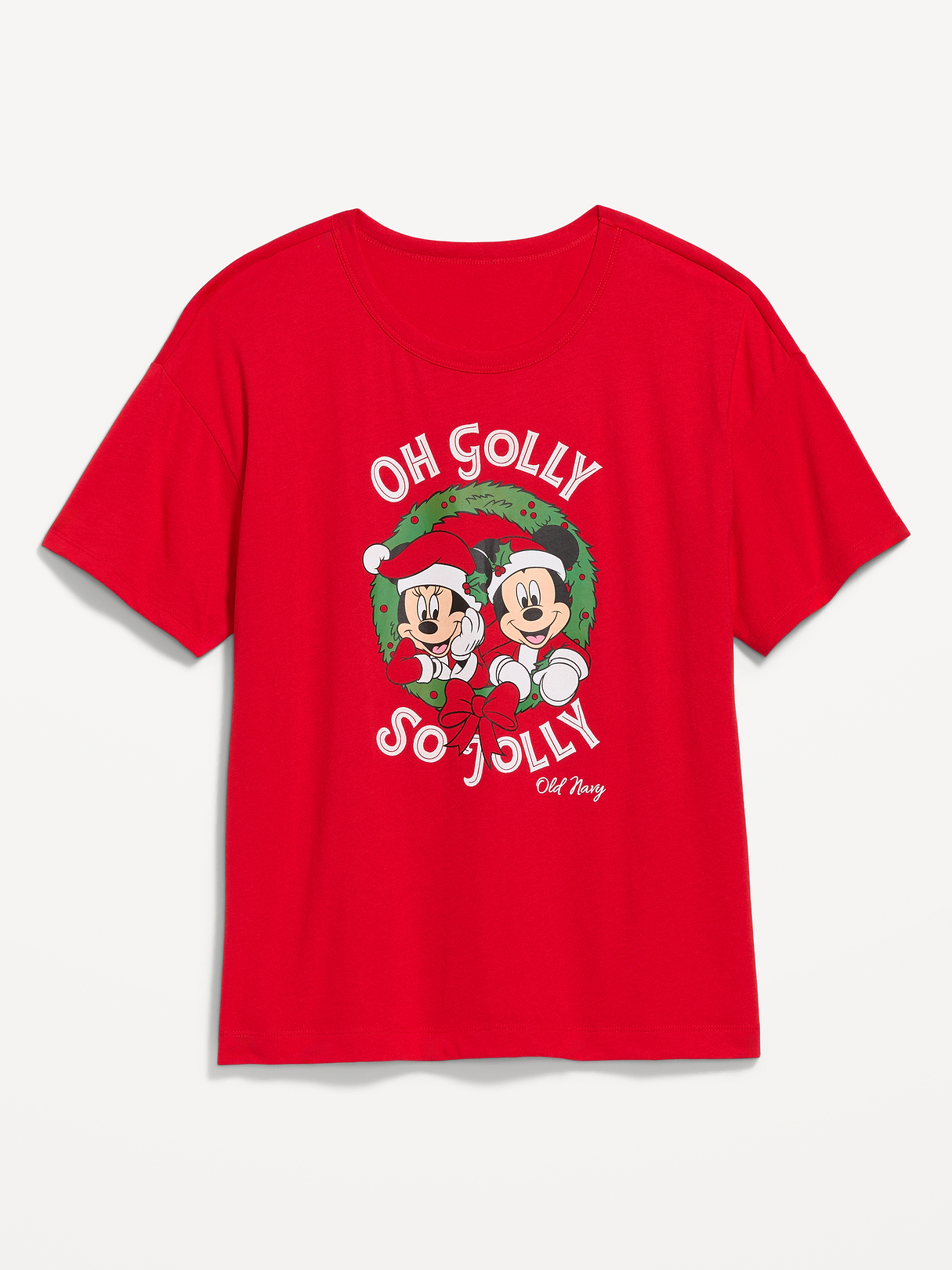 Old Navy x Disney Oversized Graphic T-Shirt for Women - Disney Wreath