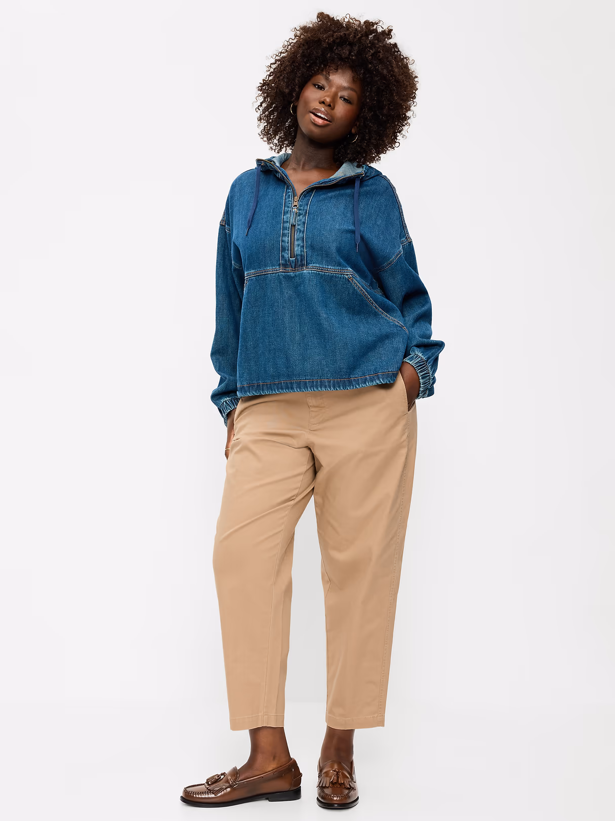 High-Waisted OGC Chino Tapered Straight Pants - Teakwood 2