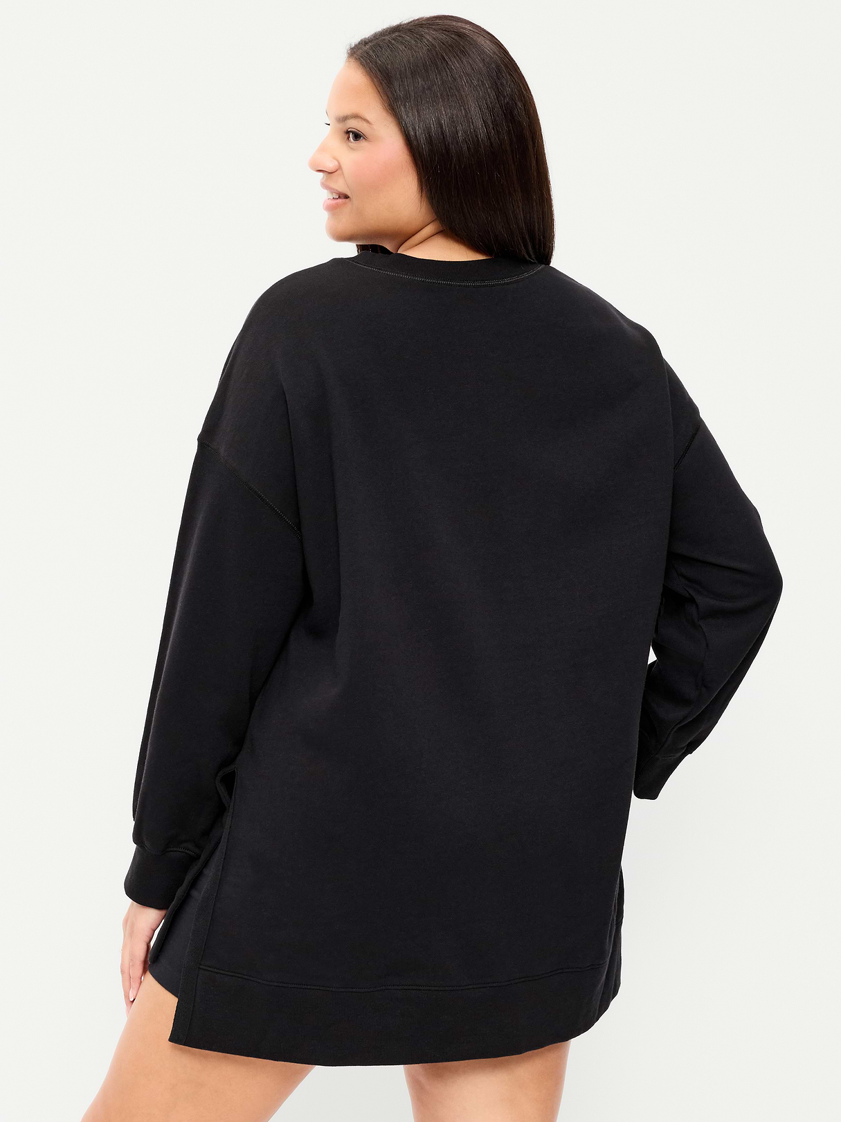 SoComfy Relaxed Tunic Sweatshirt - Black Jack