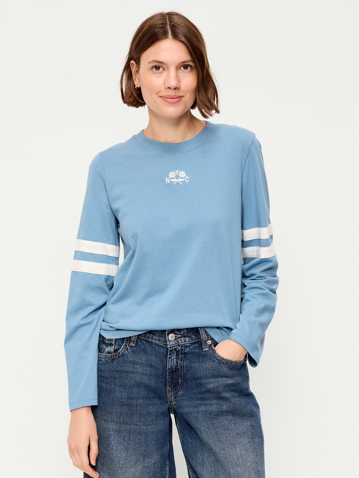 EveryWear Long-Sleeve Graphic T-Shirt - Naturalist Blue