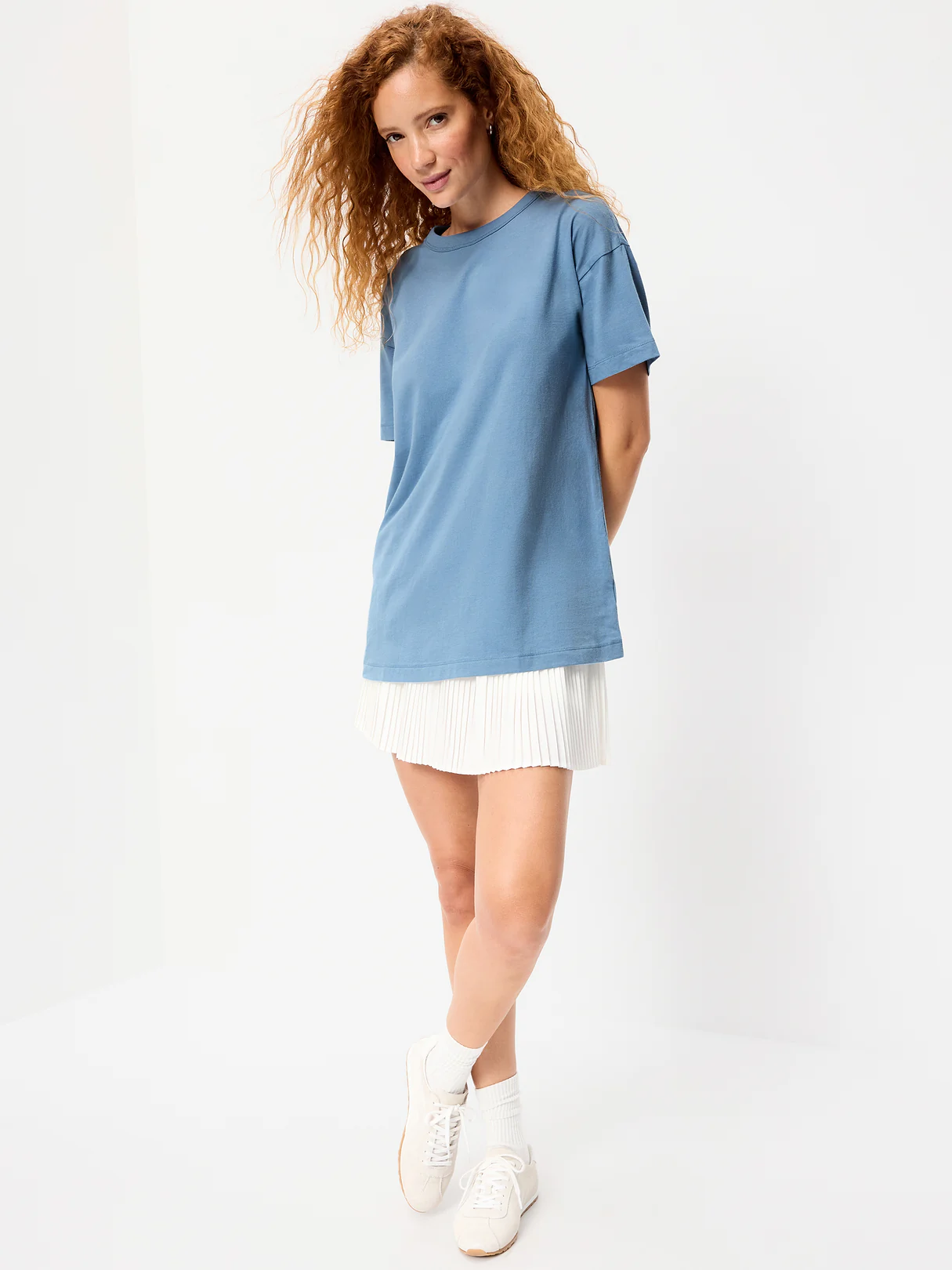 Oversized EveryWear Tunic T-Shirt - Naturalist Blue