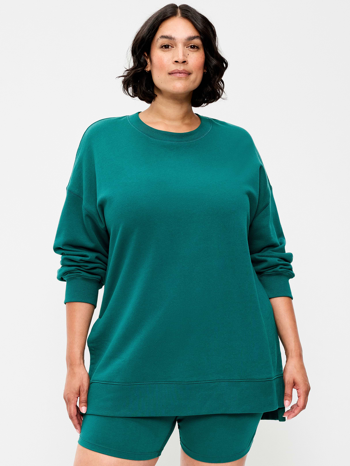 SoComfy Relaxed Tunic Sweatshirt - Deep Lagoon