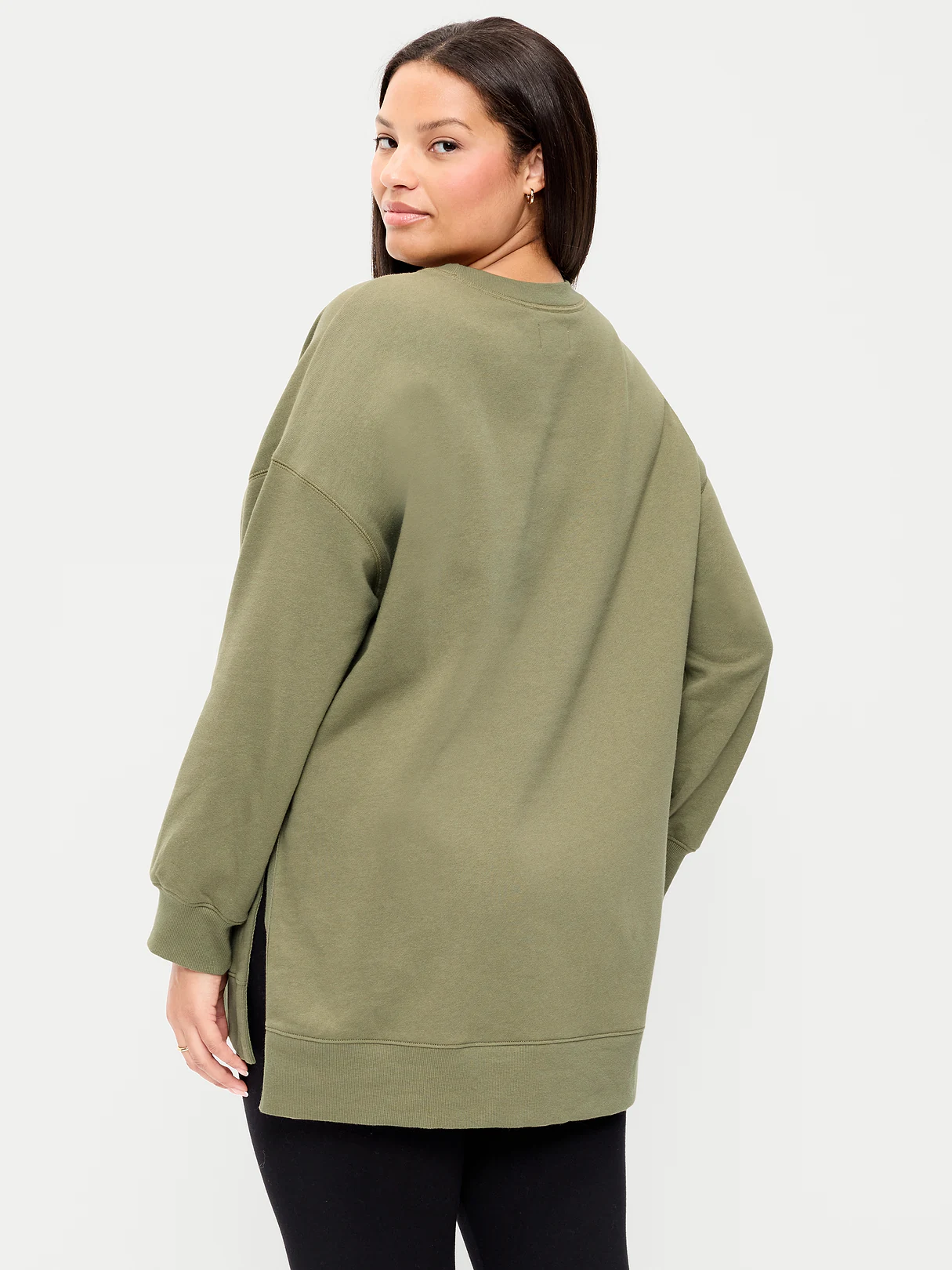 SoComfy Relaxed Tunic Sweatshirt - Dill Caper
