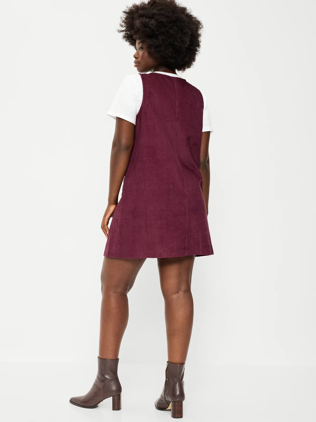 Sleeveless Pinafore Mini Dress - Red Lacquer