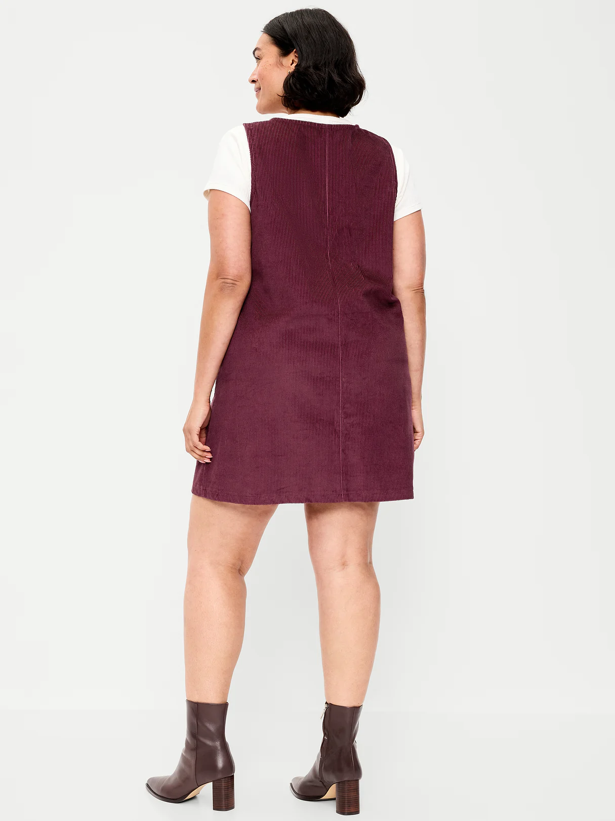 Sleeveless Pinafore Mini Dress - Red Lacquer