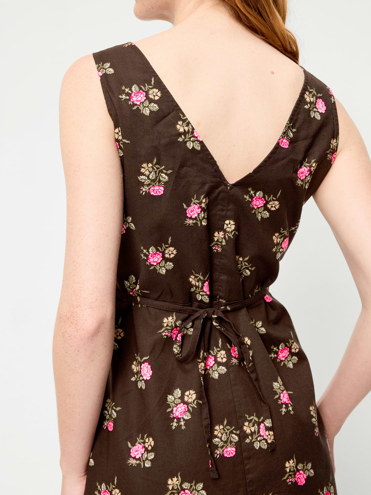 Sleeveless A-Line Mini Dress - Multi Floral