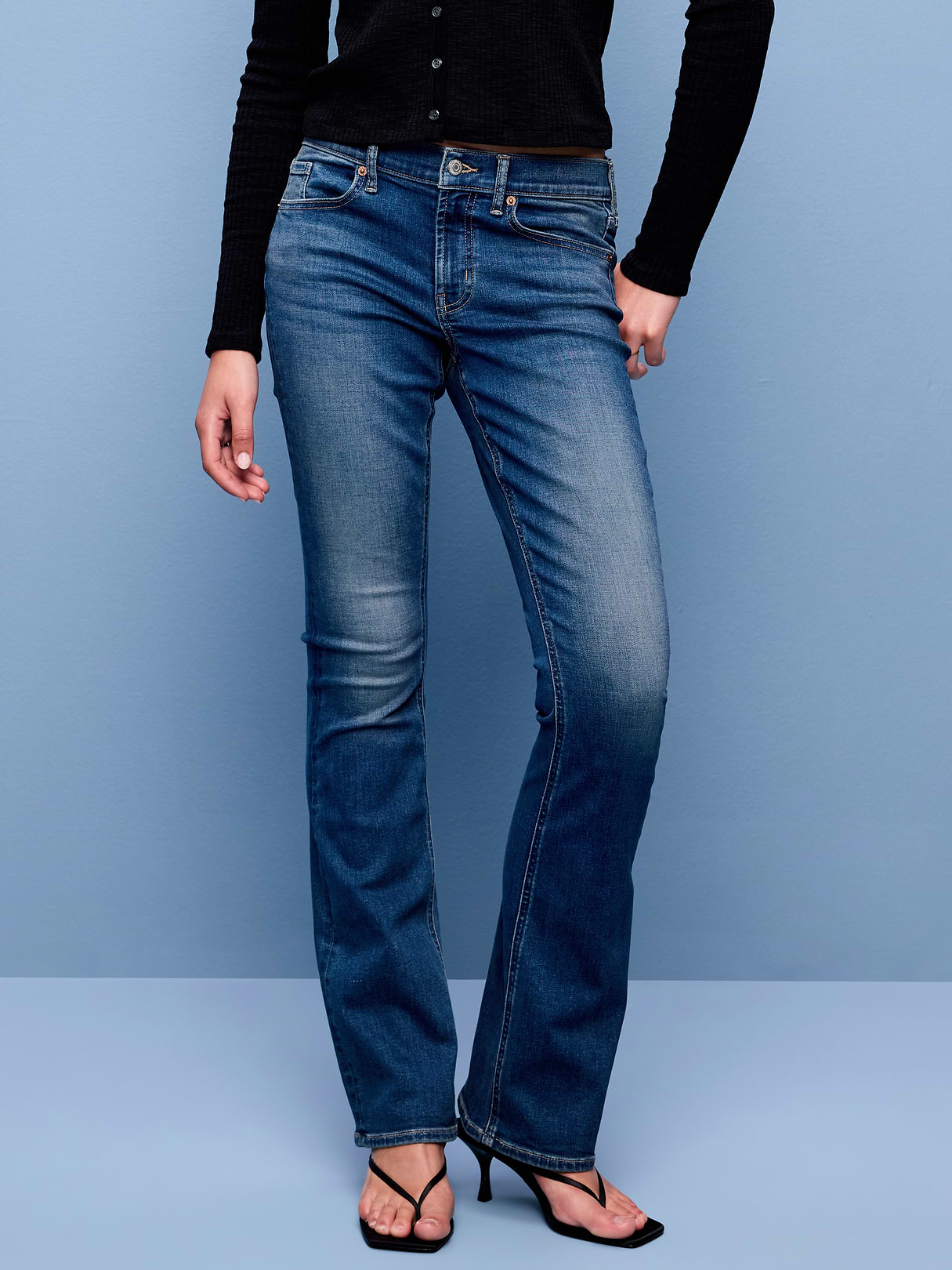 Low-Rise Boot-Cut Jeans - Esther