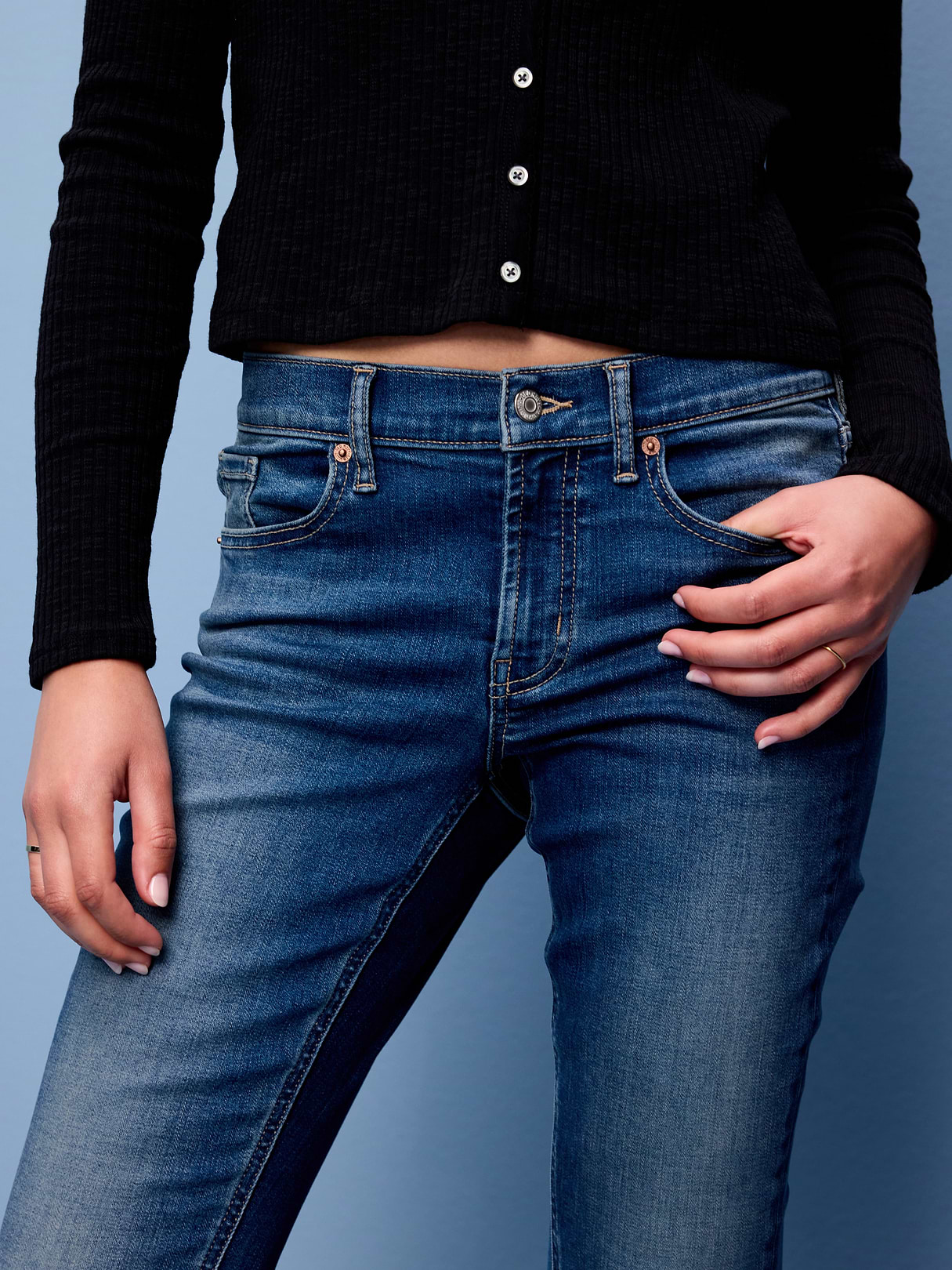 Low-Rise Boot-Cut Jeans - Esther