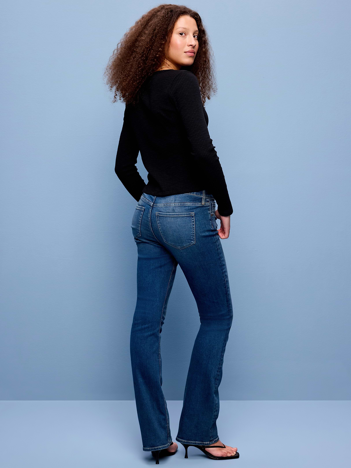 Low-Rise Boot-Cut Jeans - Esther