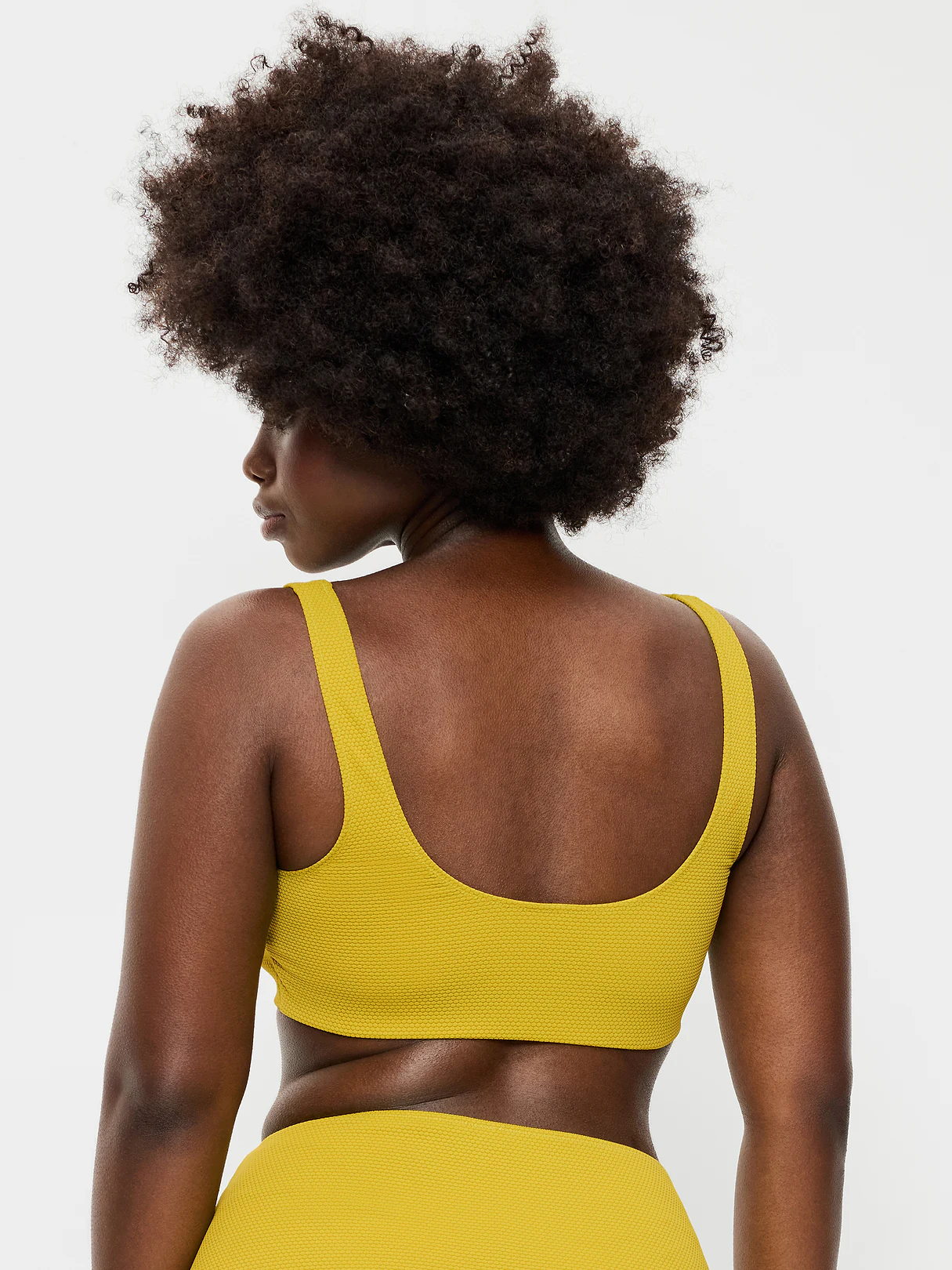 Ribbed Scoop-Neck Swim Top - Lacewing