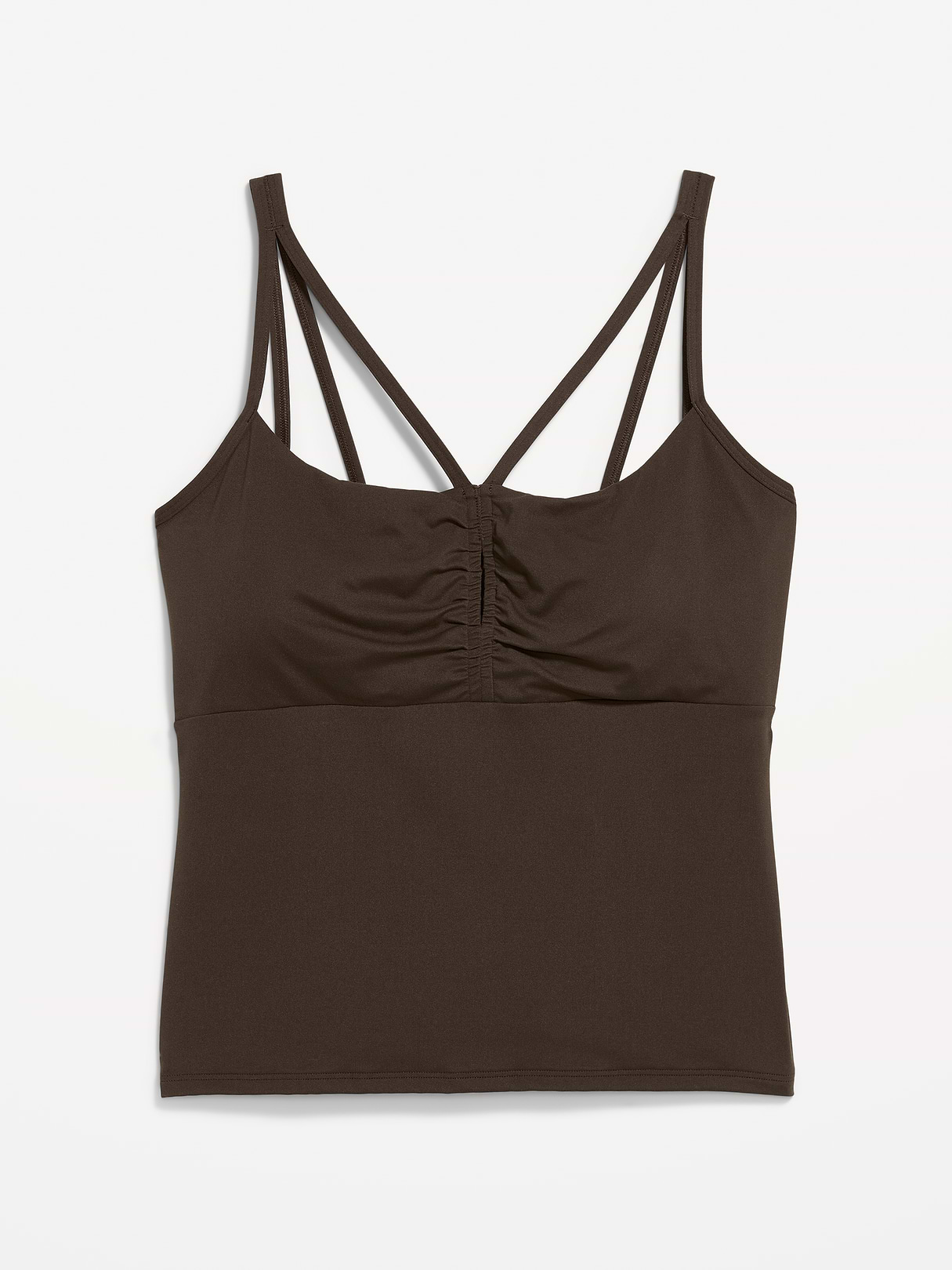 StudioSmooth Strappy Light Support Top - Black Coffee