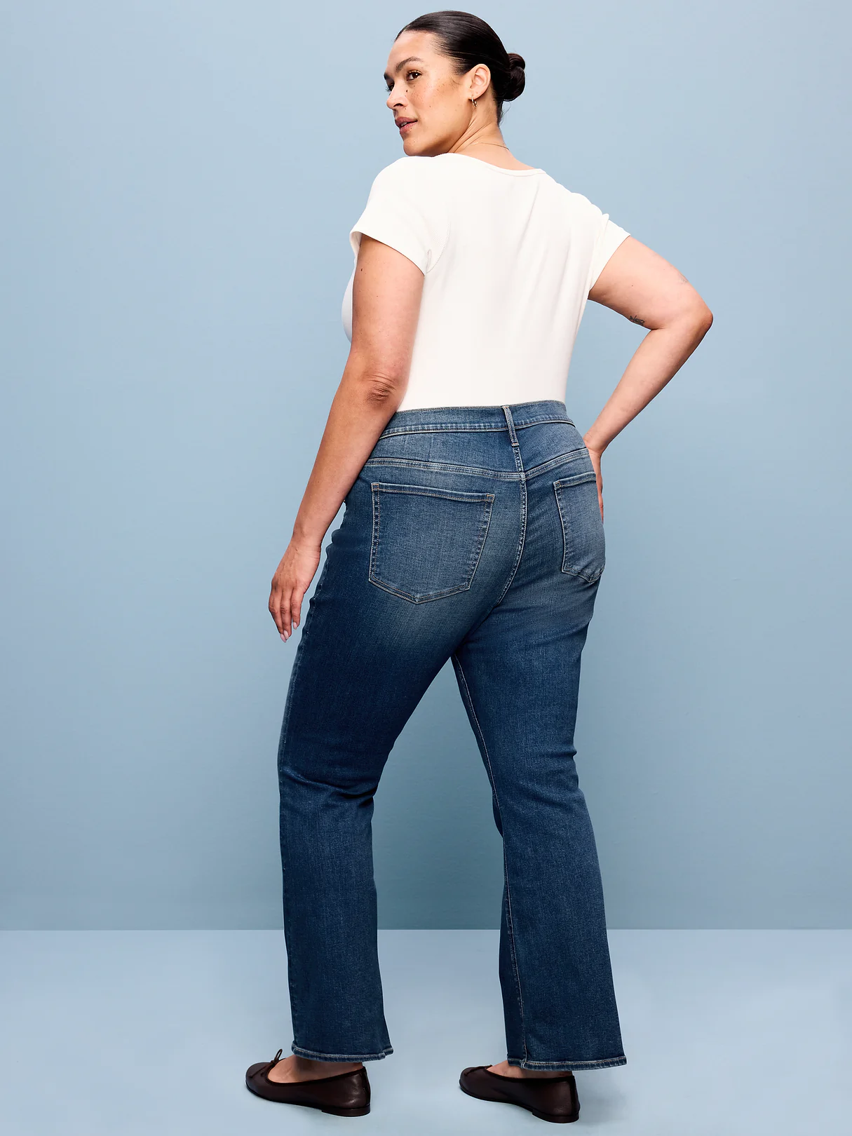 Low-Rise Boot-Cut Jeans - Esther