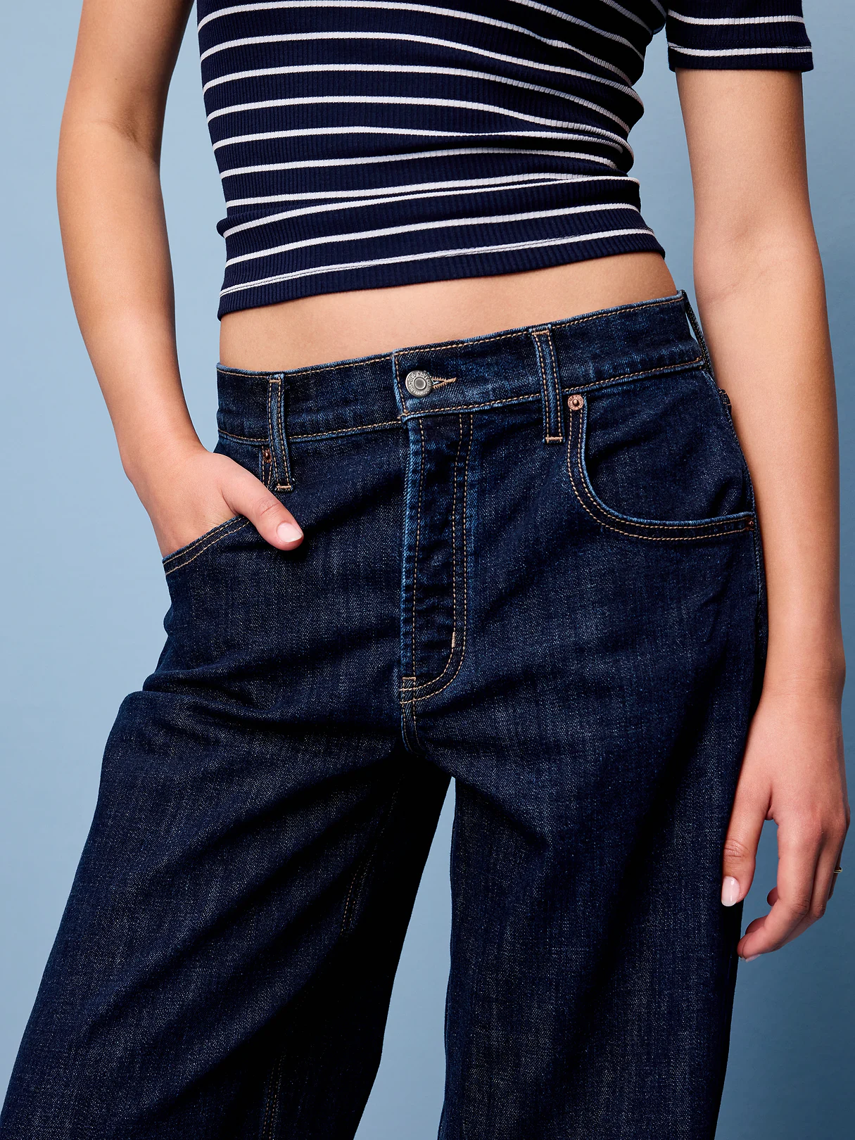 Mid-Rise Slouchy Wide-Leg Jeans - Joanna