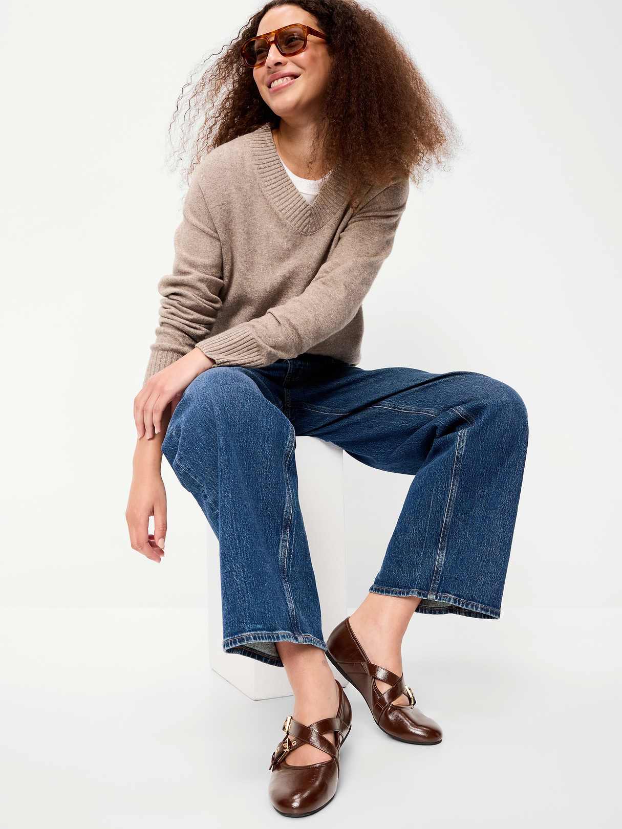 Buckle-Strap Mary Jane Ballet Flats for Women - Coco de mer