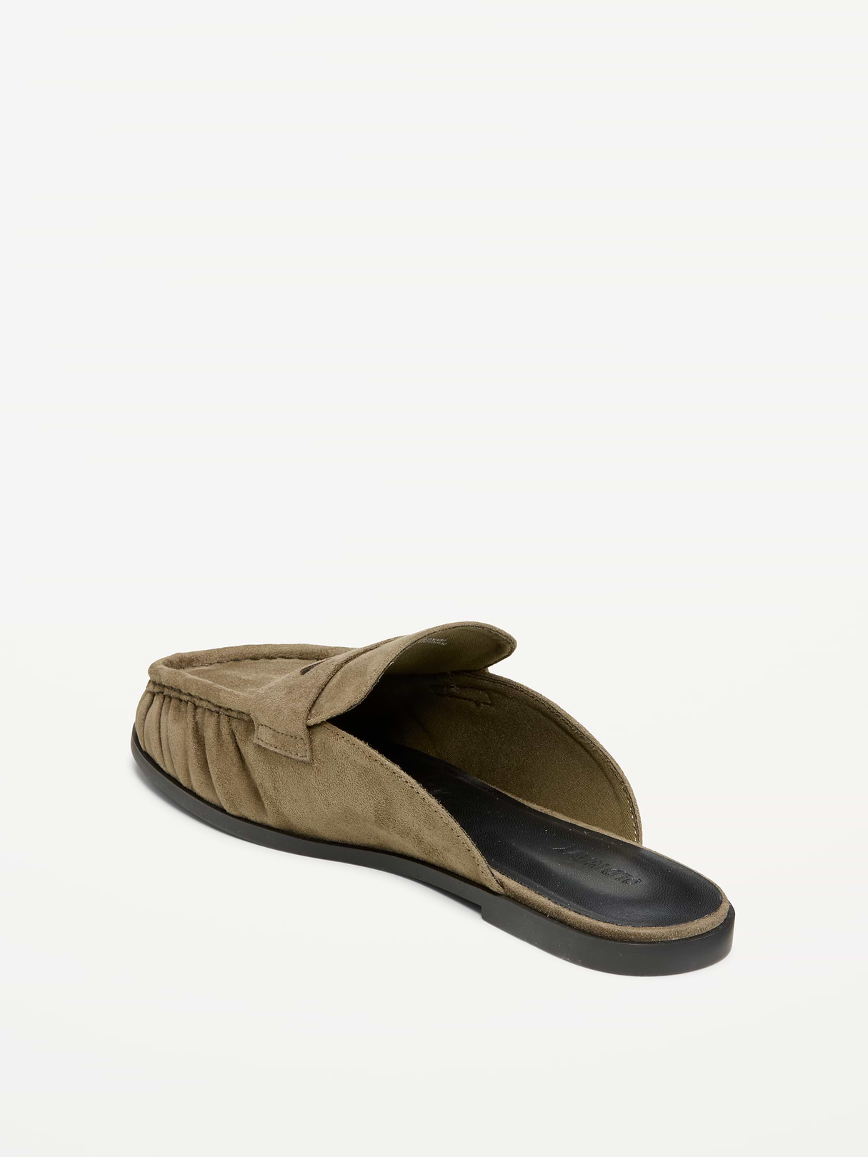 Loafer Mule Shoes for Women - Olive