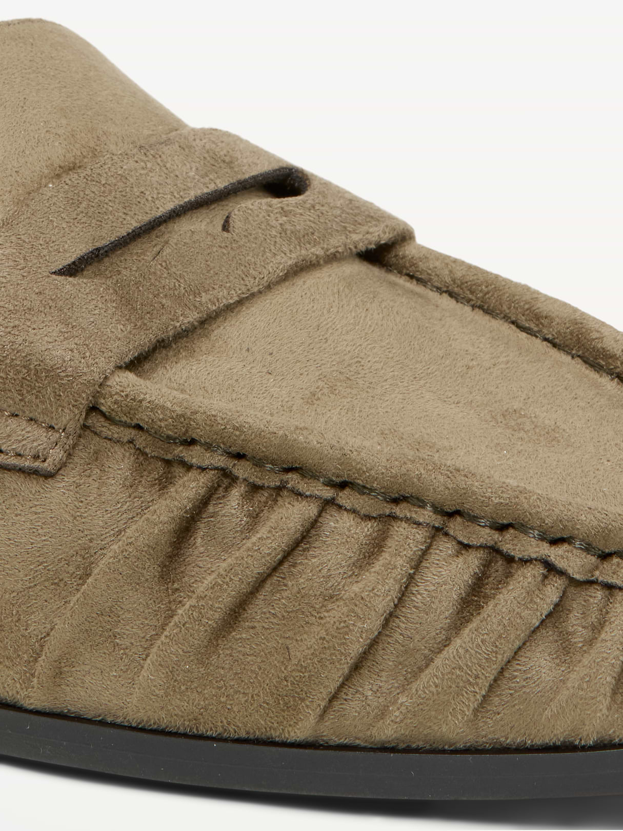 Loafer Mule Shoes for Women - Olive
