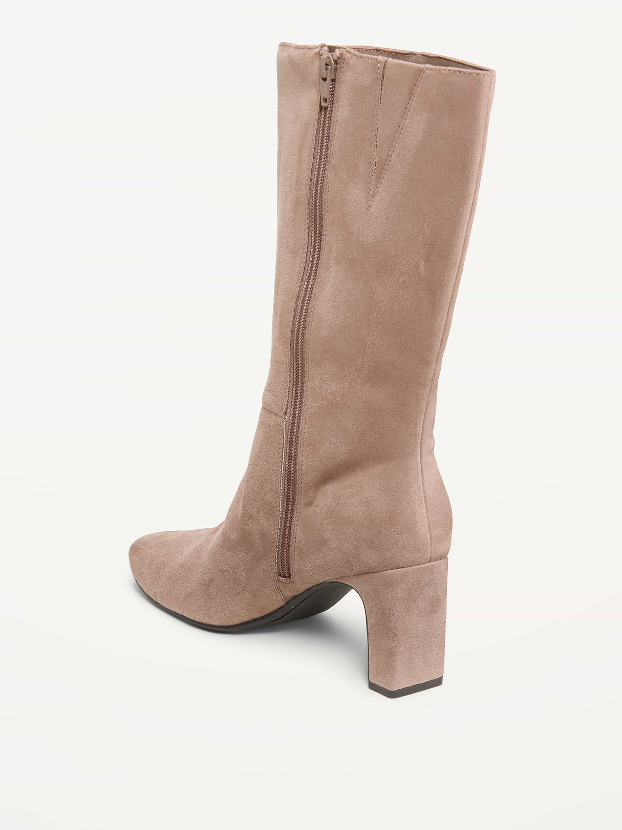 Mid-Calf Square-Toe Boot for Women - Chocolate Malted