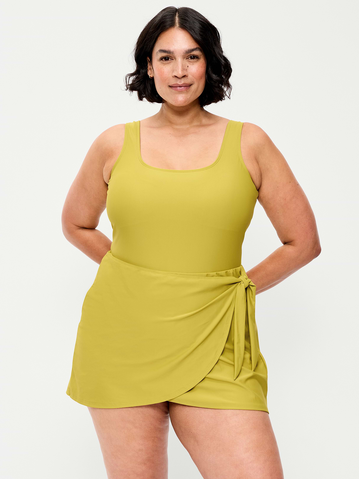 Pique Side-Tie Swim Dress - Lacewing
