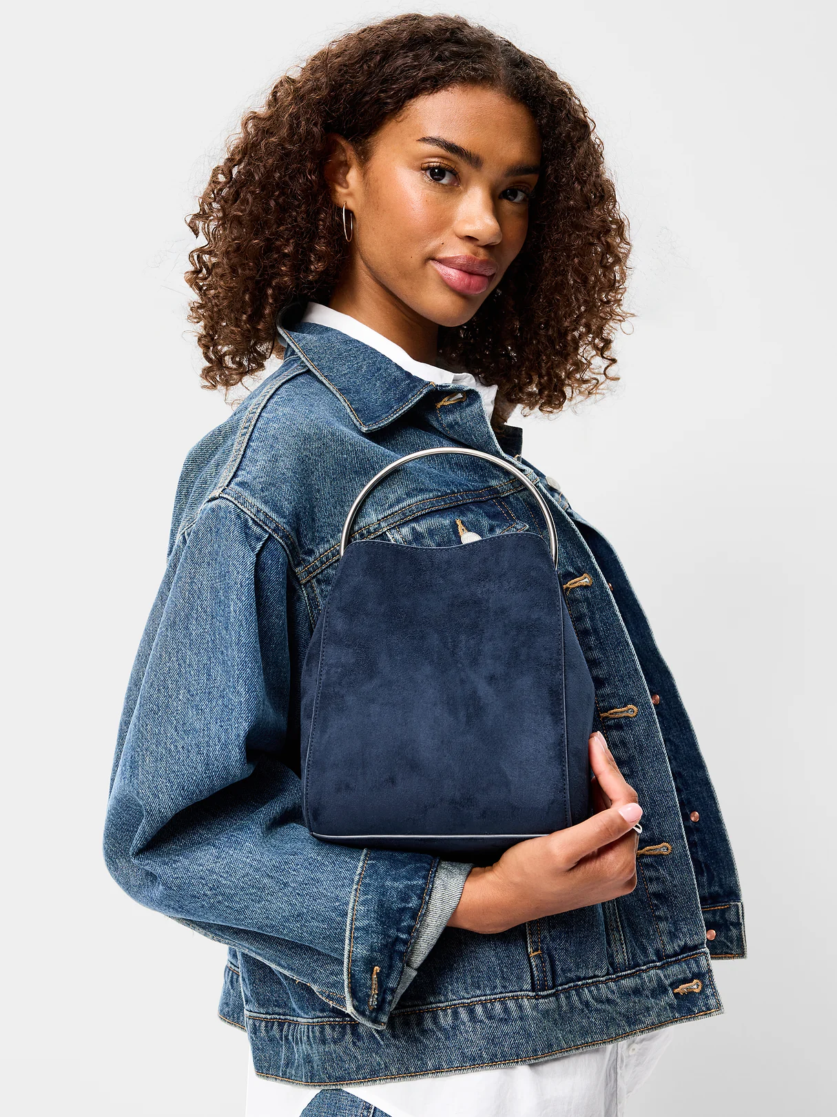 Romantic Ring Handle Bag - In The Navy