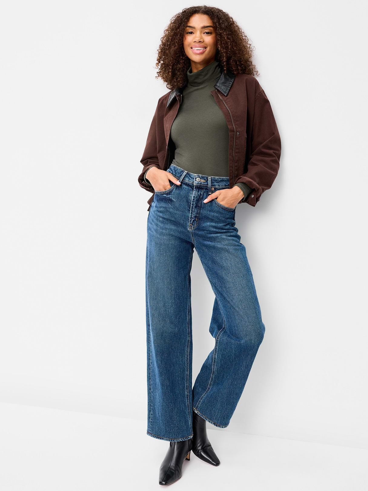 Slim-Fit Turtleneck - Forest Tapestry