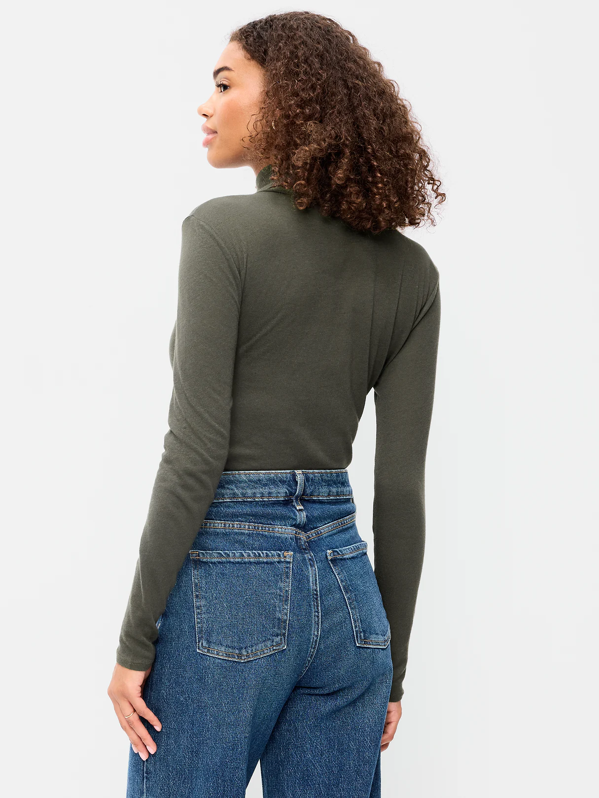 Slim-Fit Turtleneck - Forest Tapestry