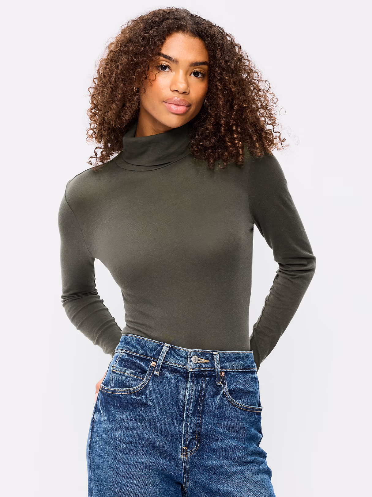 Slim-Fit Turtleneck - Forest Tapestry