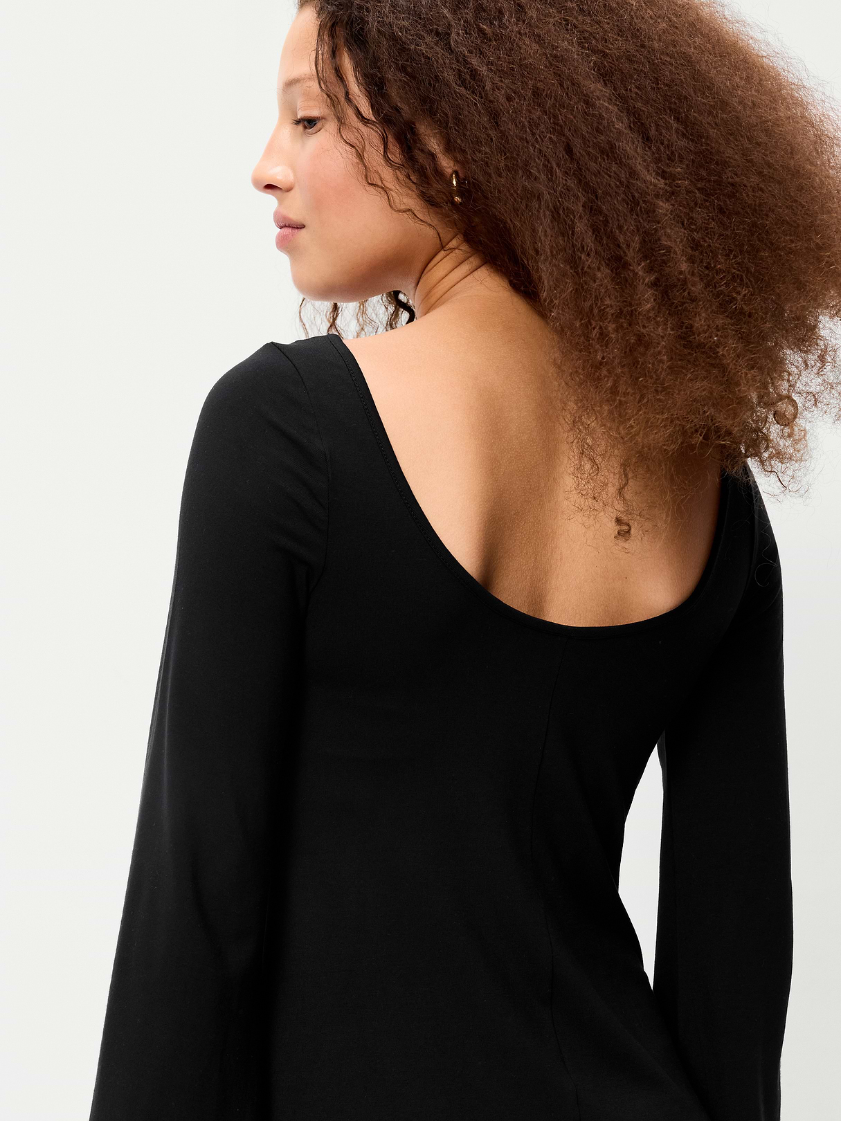 Low-Back Flare Mini Dress - Black Jack