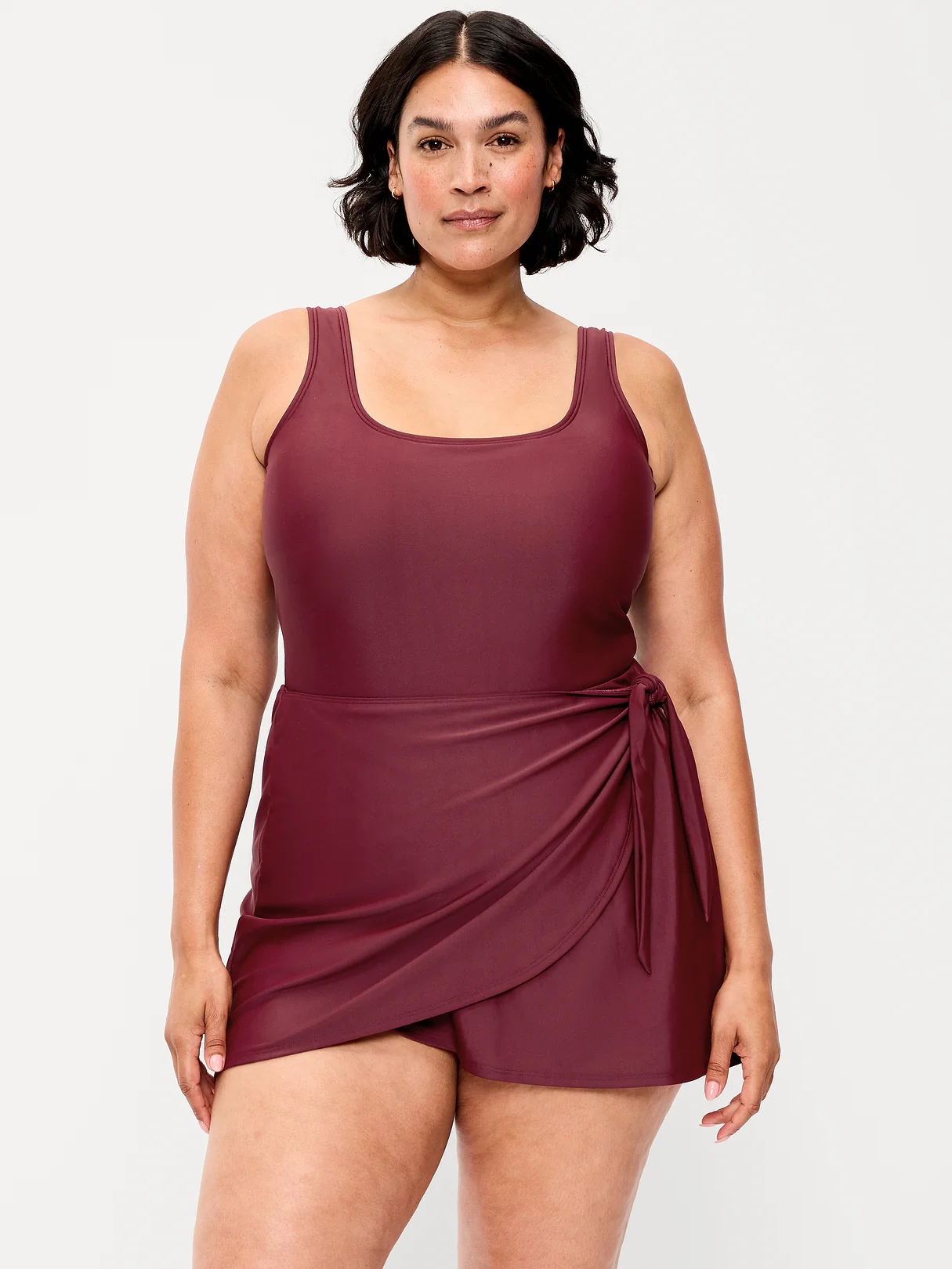Pique Side-Tie Swim Dress - Wasting Tasting