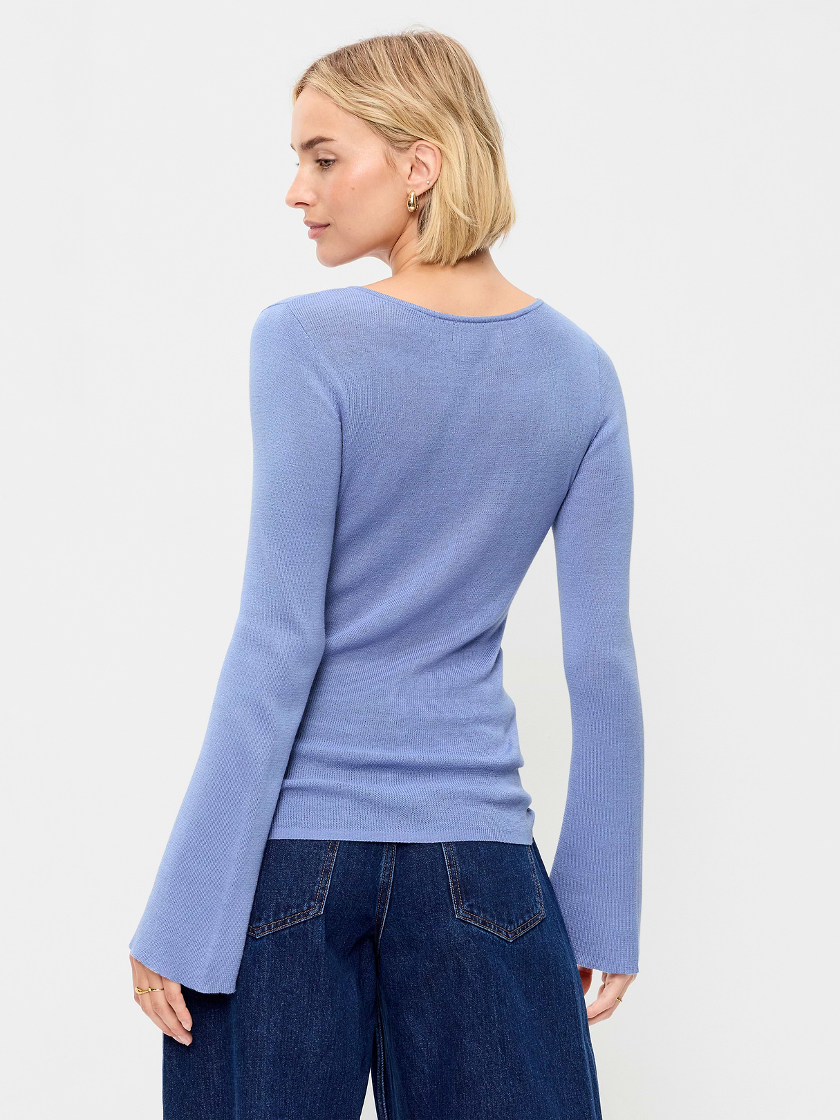 Bell-Sleeve Keyhole Top - Shady Lane