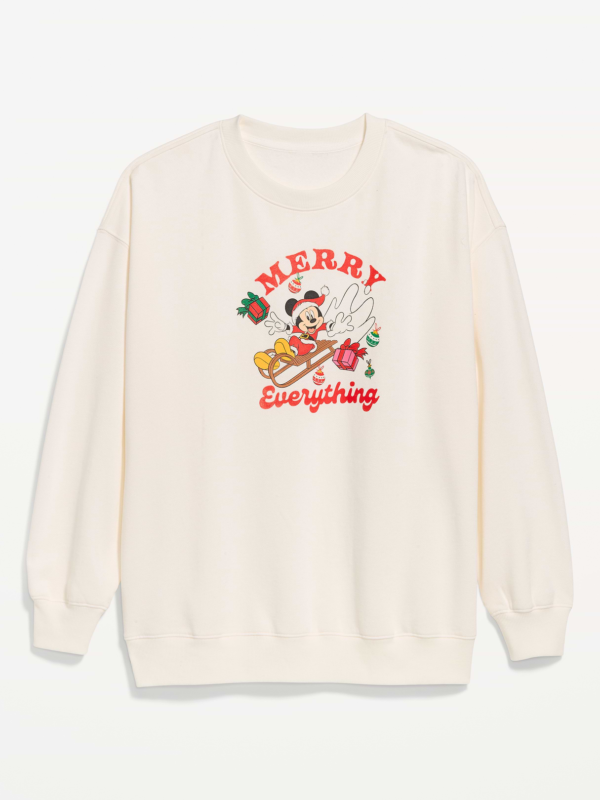 Old Navy x Disney Oversized Graphic Sweatshirt for Women - Sea Salt