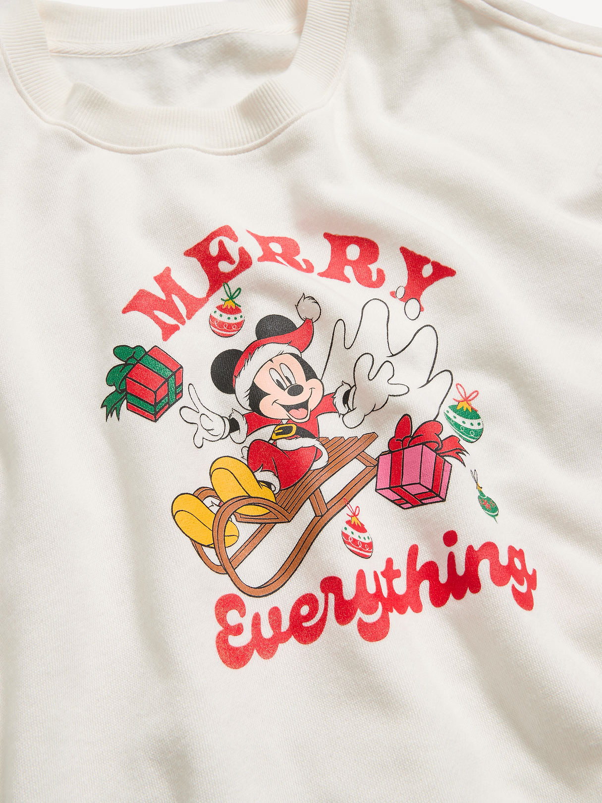 Old Navy x Disney Oversized Graphic Sweatshirt for Women - Sea Salt