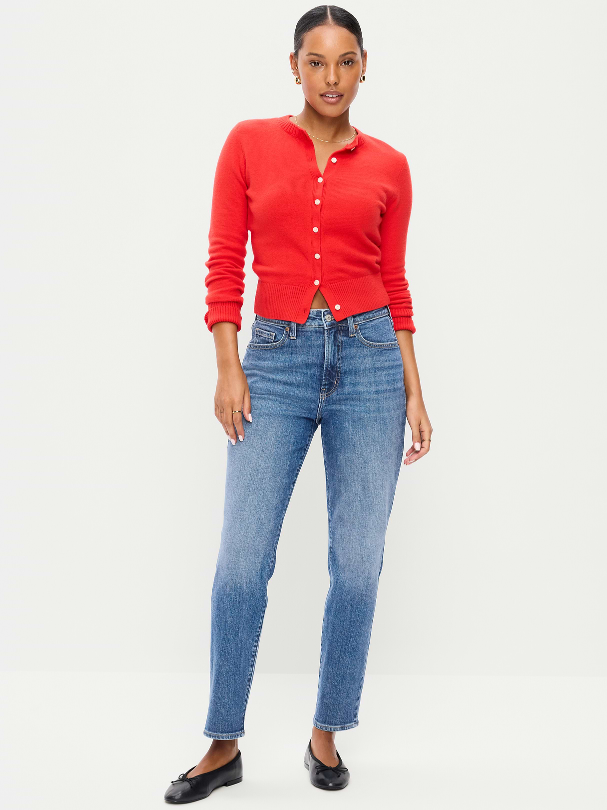Curvy High-Waisted OG Straight Ankle Jeans - Flossie Ann
