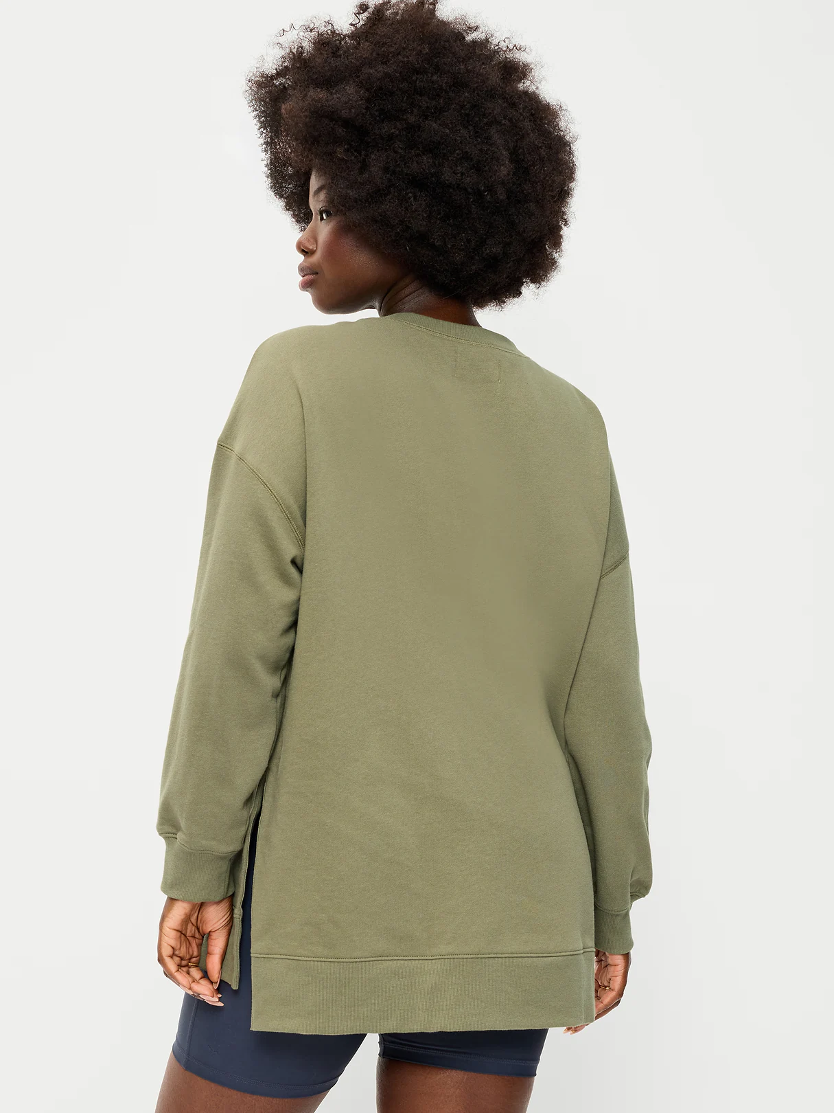 SoComfy Relaxed Tunic Sweatshirt - Dill Caper