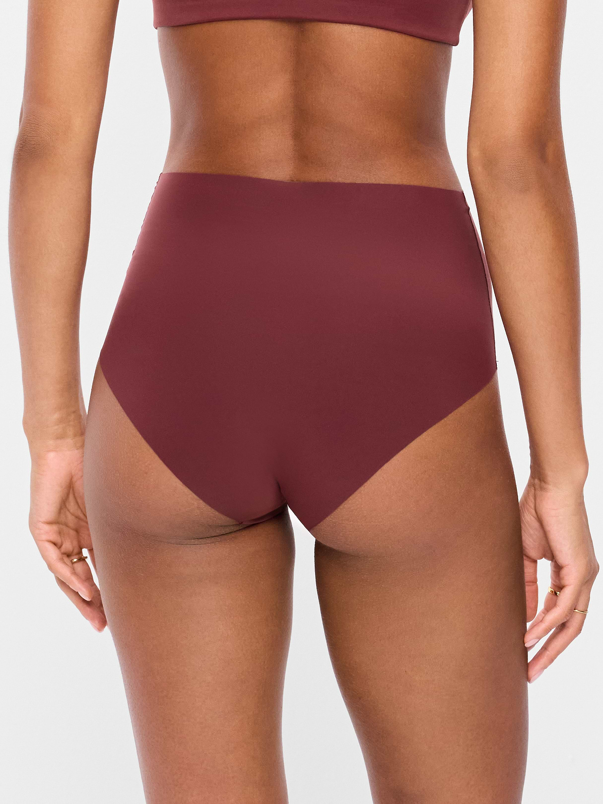 High-Waisted No-Show Brief Underwear - Reddy Or Not