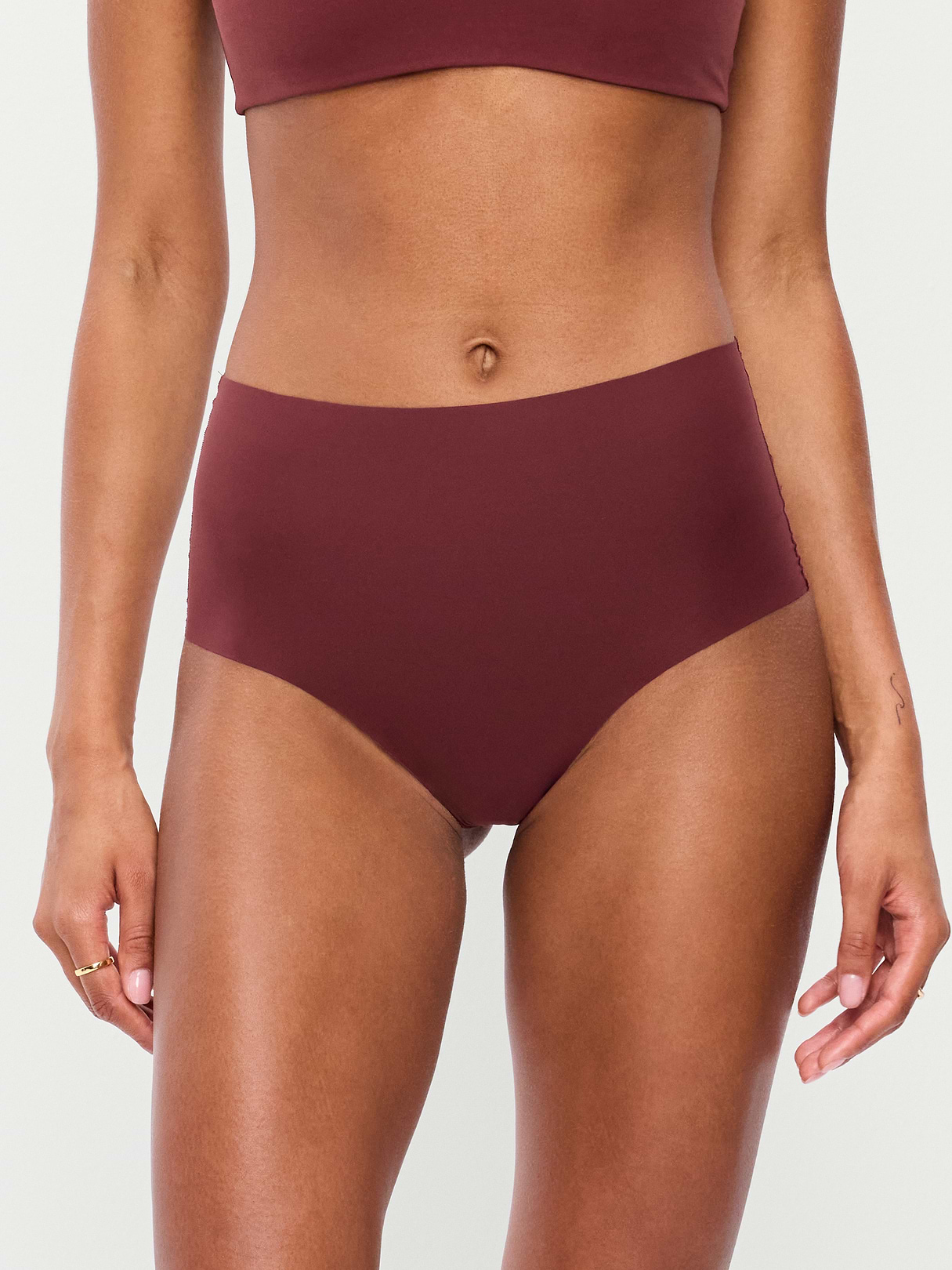 High-Waisted No-Show Brief Underwear - Reddy Or Not