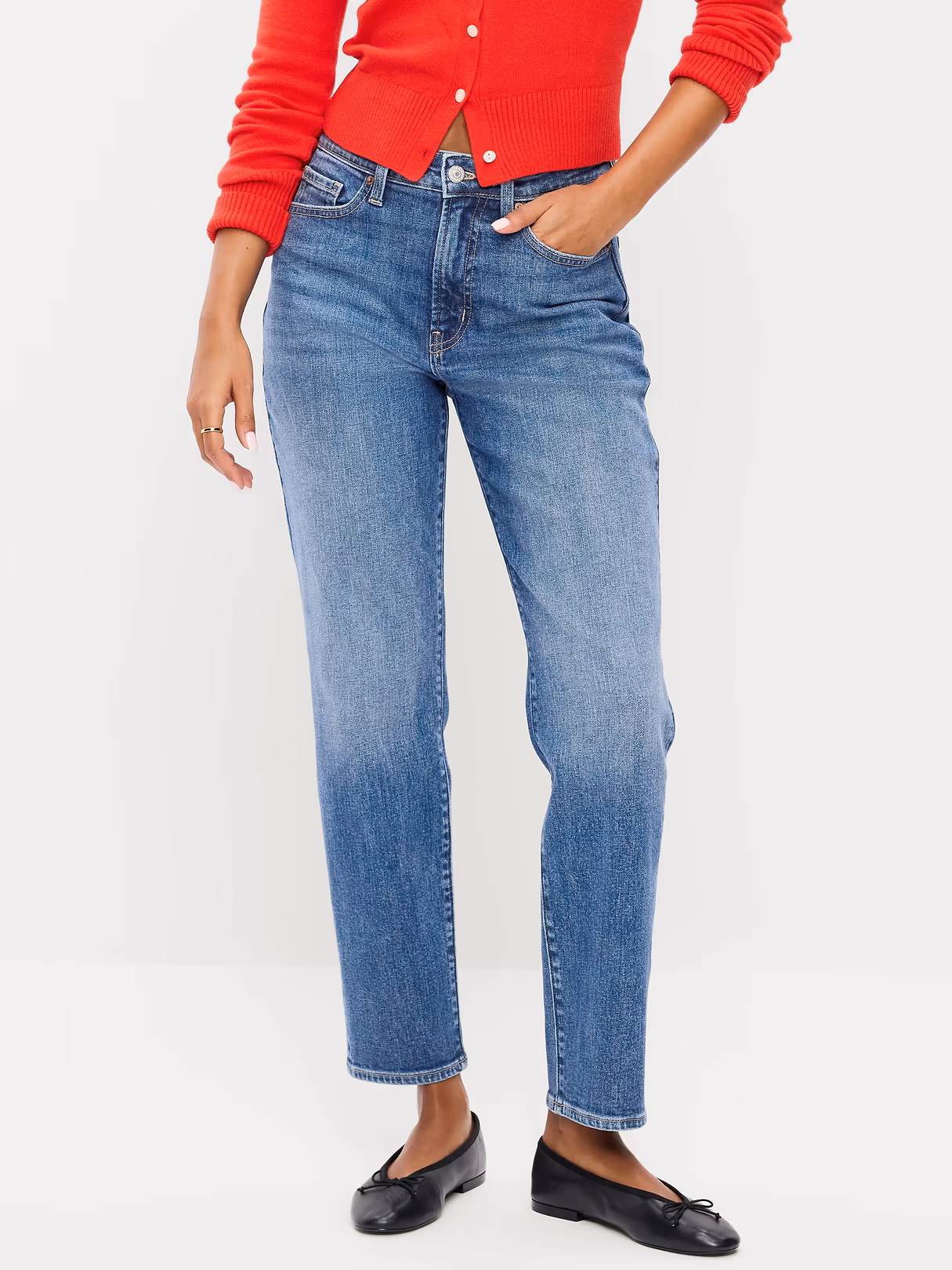 Curvy High-Waisted OG Straight Ankle Jeans - Flossie Ann