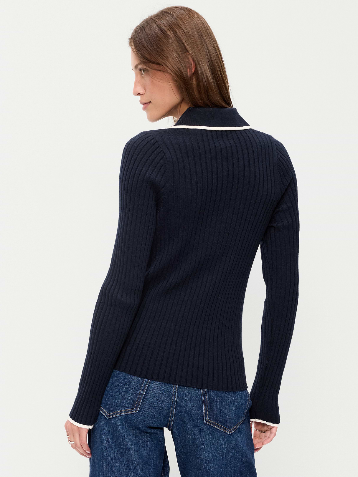 Long-Sleeve Half-Zip Top - In the Navy
