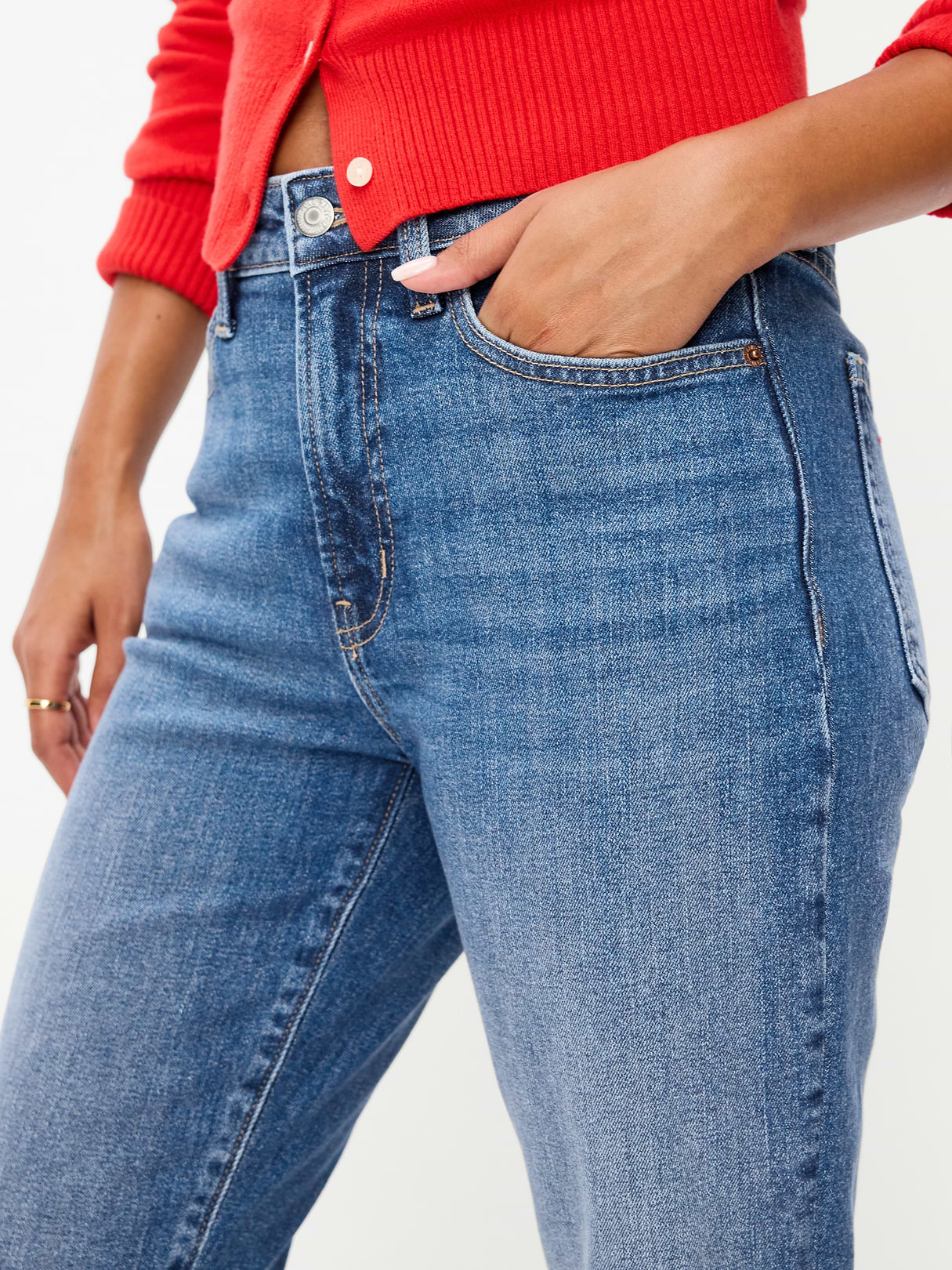 Curvy High-Waisted OG Straight Ankle Jeans - Flossie Ann