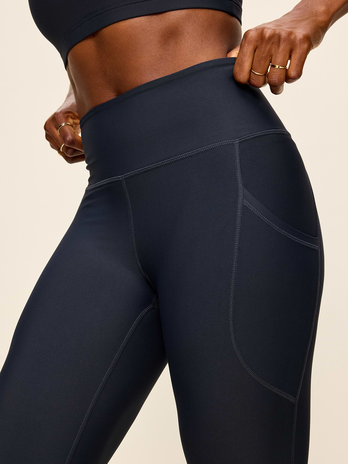 High-Waisted PowerSoft 7/8 Pocket Leggings - Dusk Navy (751143472)