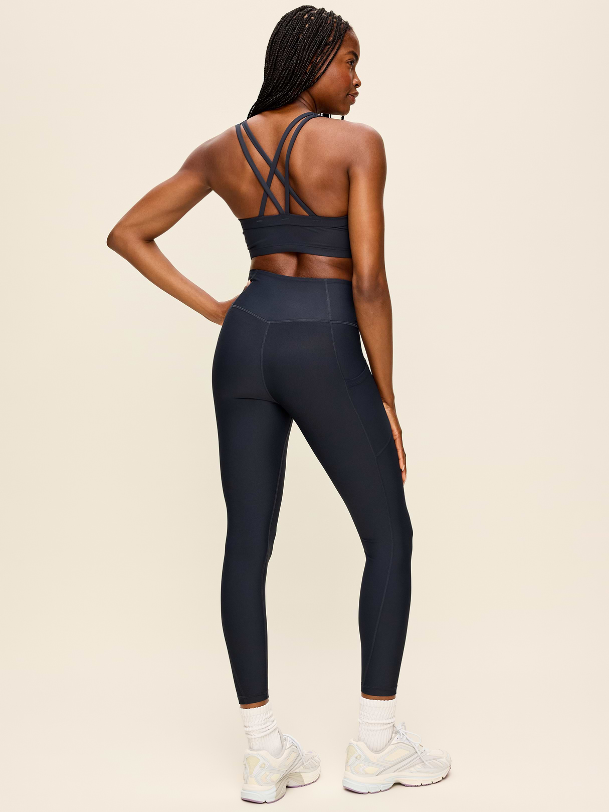 High-Waisted PowerSoft 7/8 Pocket Leggings - Dusk Navy (751143472)