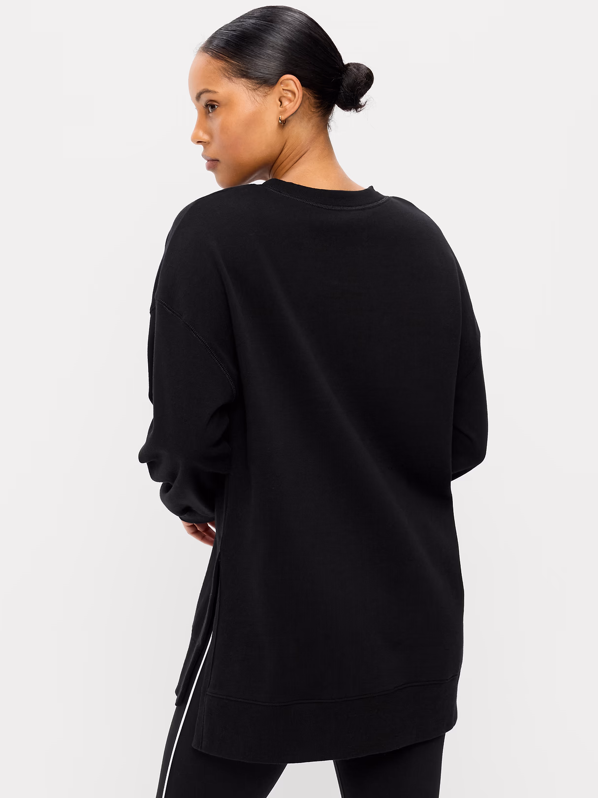 SoComfy Relaxed Tunic Sweatshirt - Black Jack