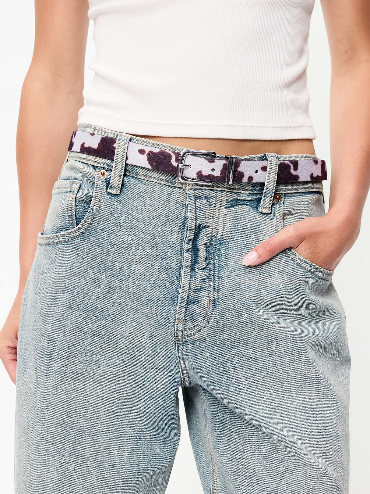 Classic Pony Hair Belt - Cowhide