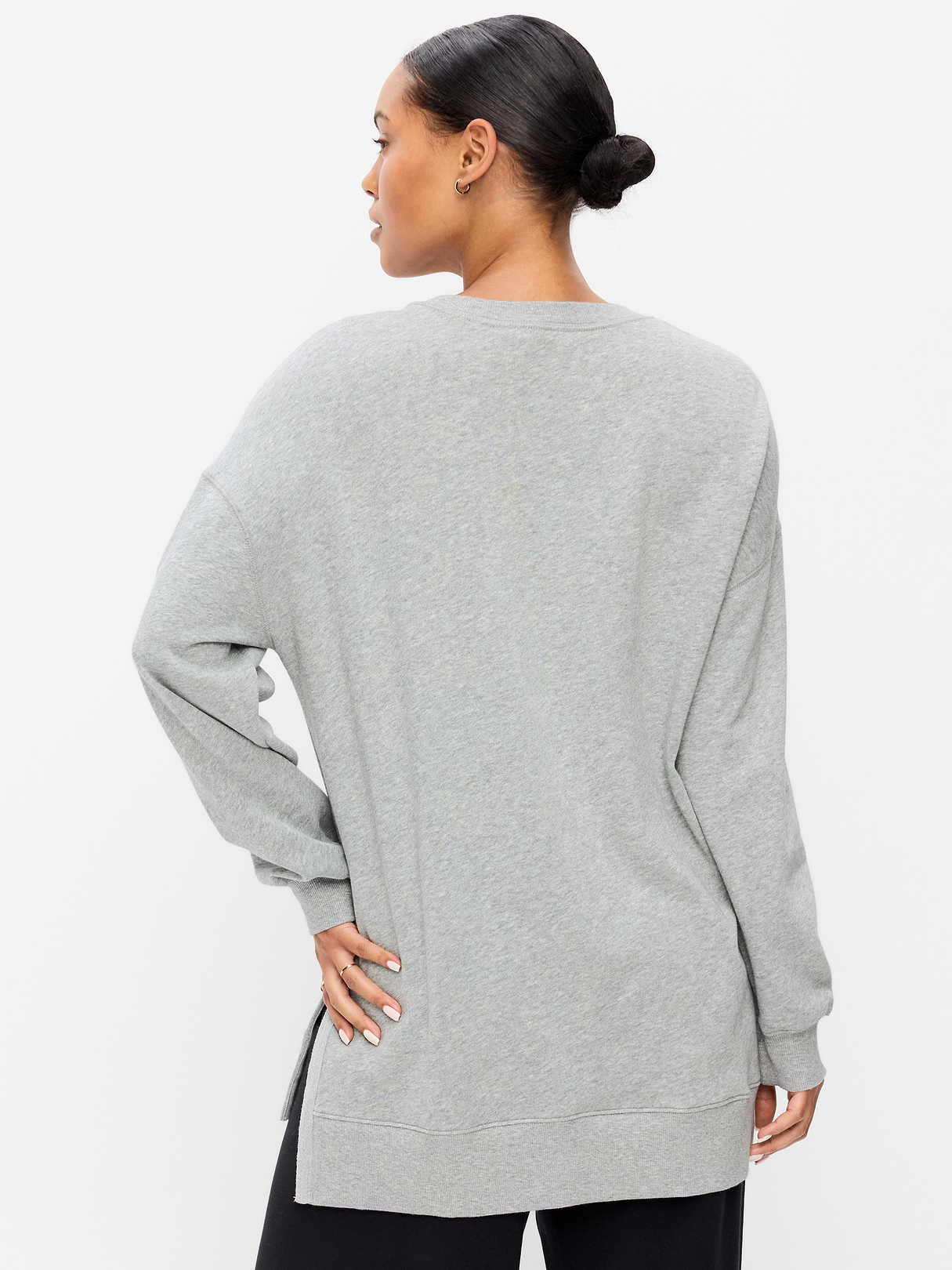 SoComfy Relaxed Tunic Sweatshirt - Heather Gray