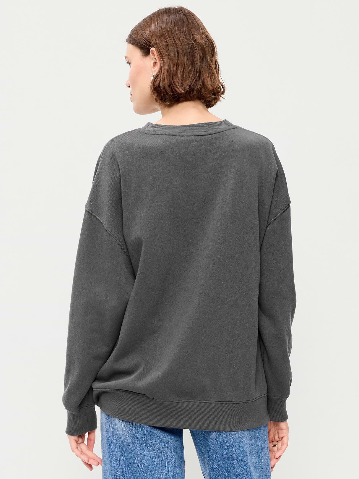 SoComfy Oversized Graphic Sweatshirt - Stainless Steel