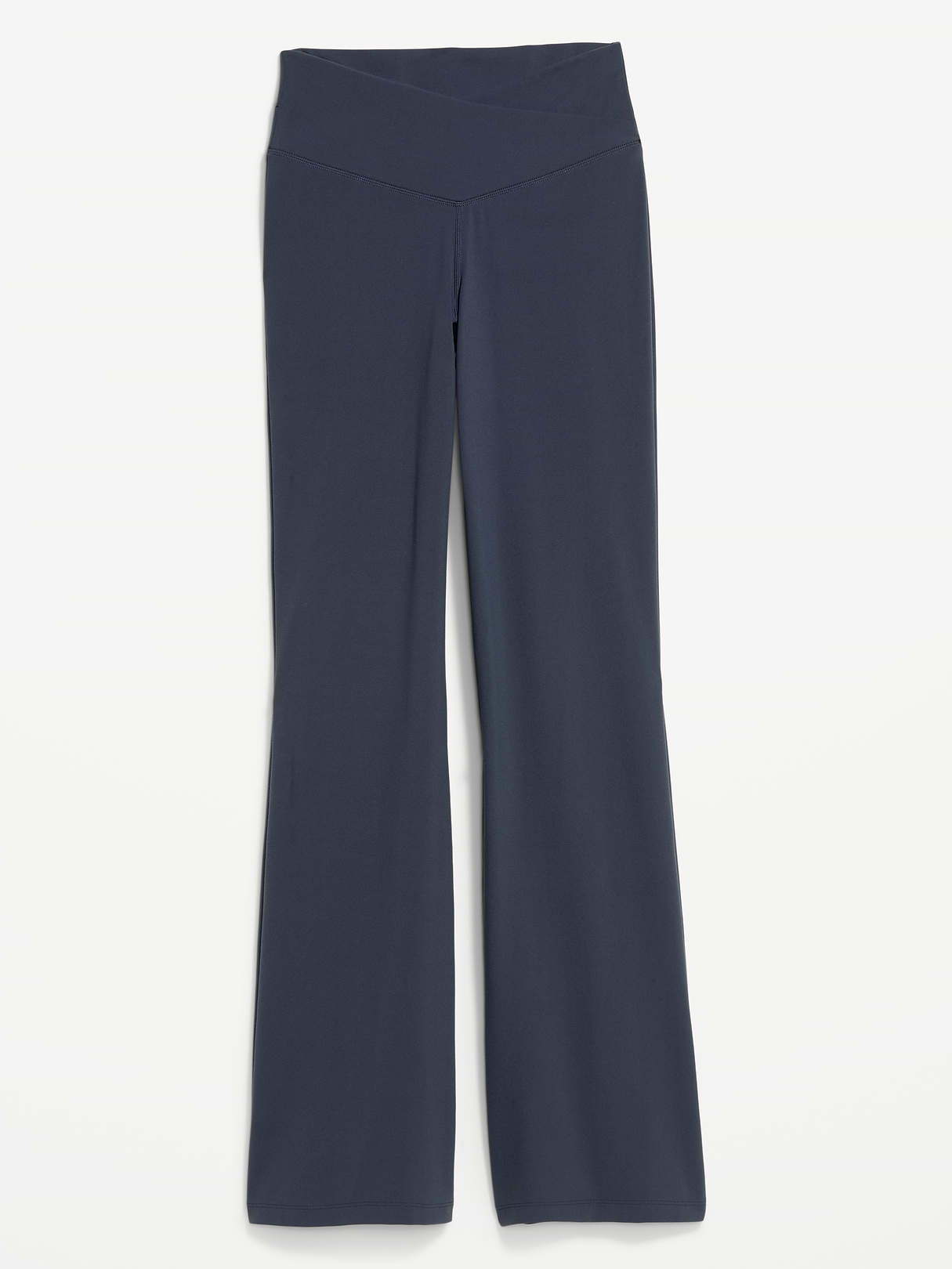 Crossover-Waist StudioSmooth Flare Leggings - Dusk Navy