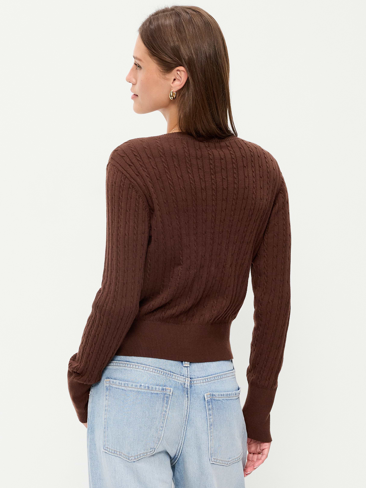 SoSoft Cropped Crew-Neck Cardigan - Earthen