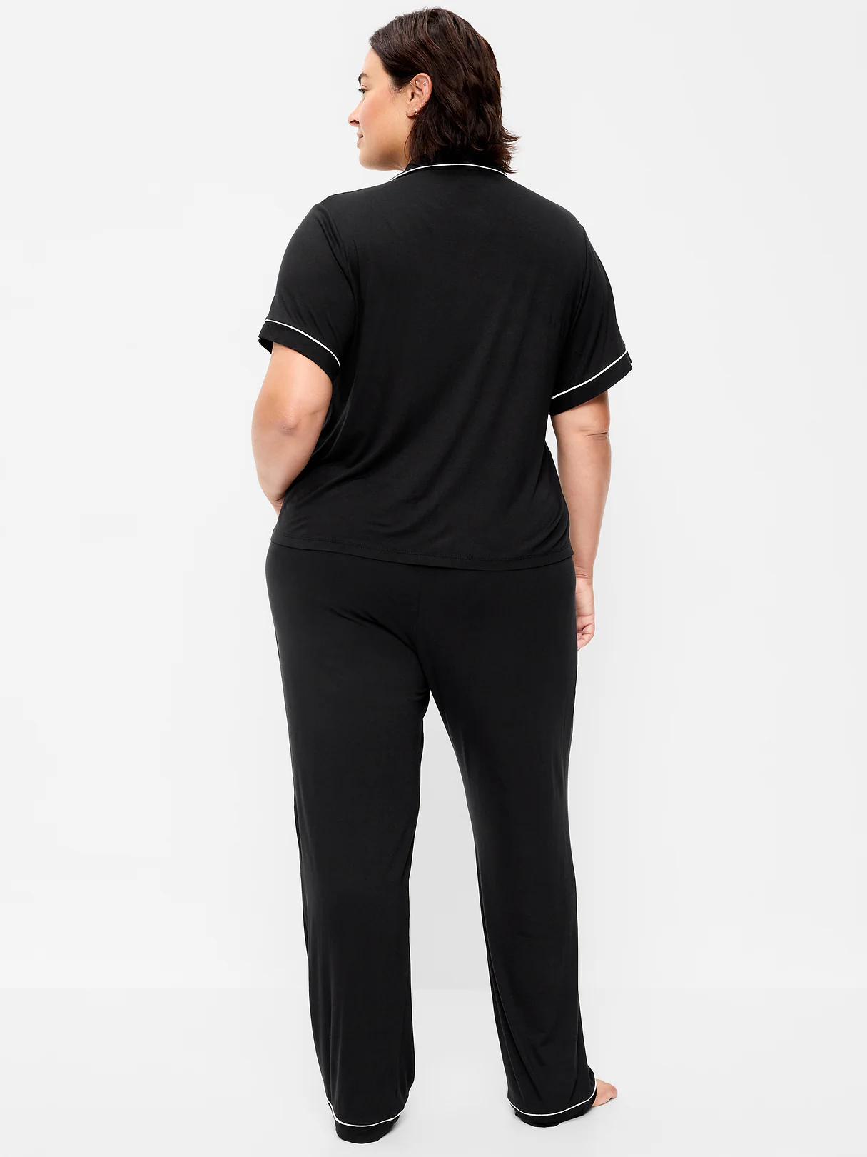 Sunday Sleep Knit Jersey Pant Set - Black Jack