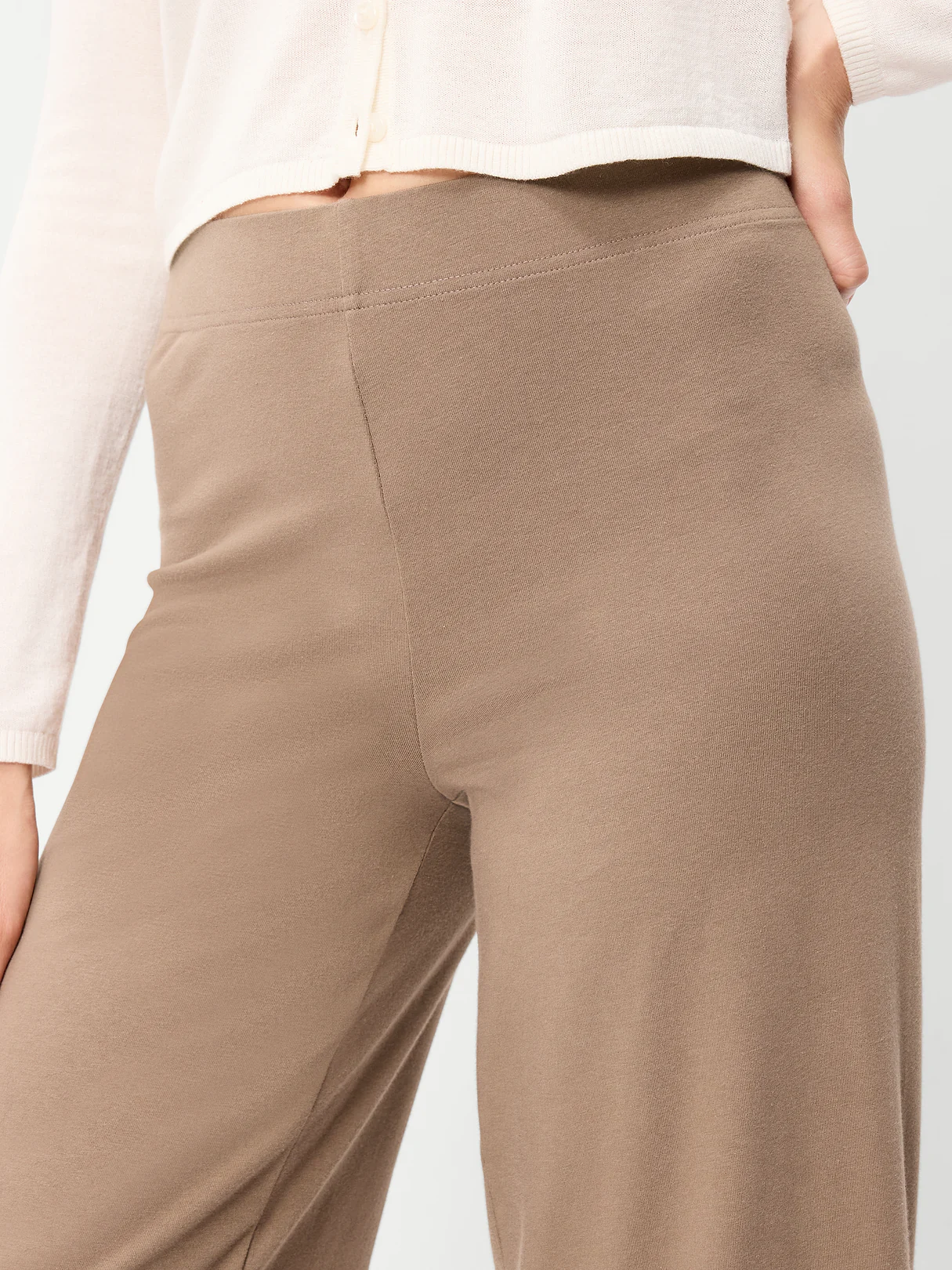 High-Waisted Fashion Wide-Leg Cropped Leggings - HR CROP WIDE L:SEDIMENT